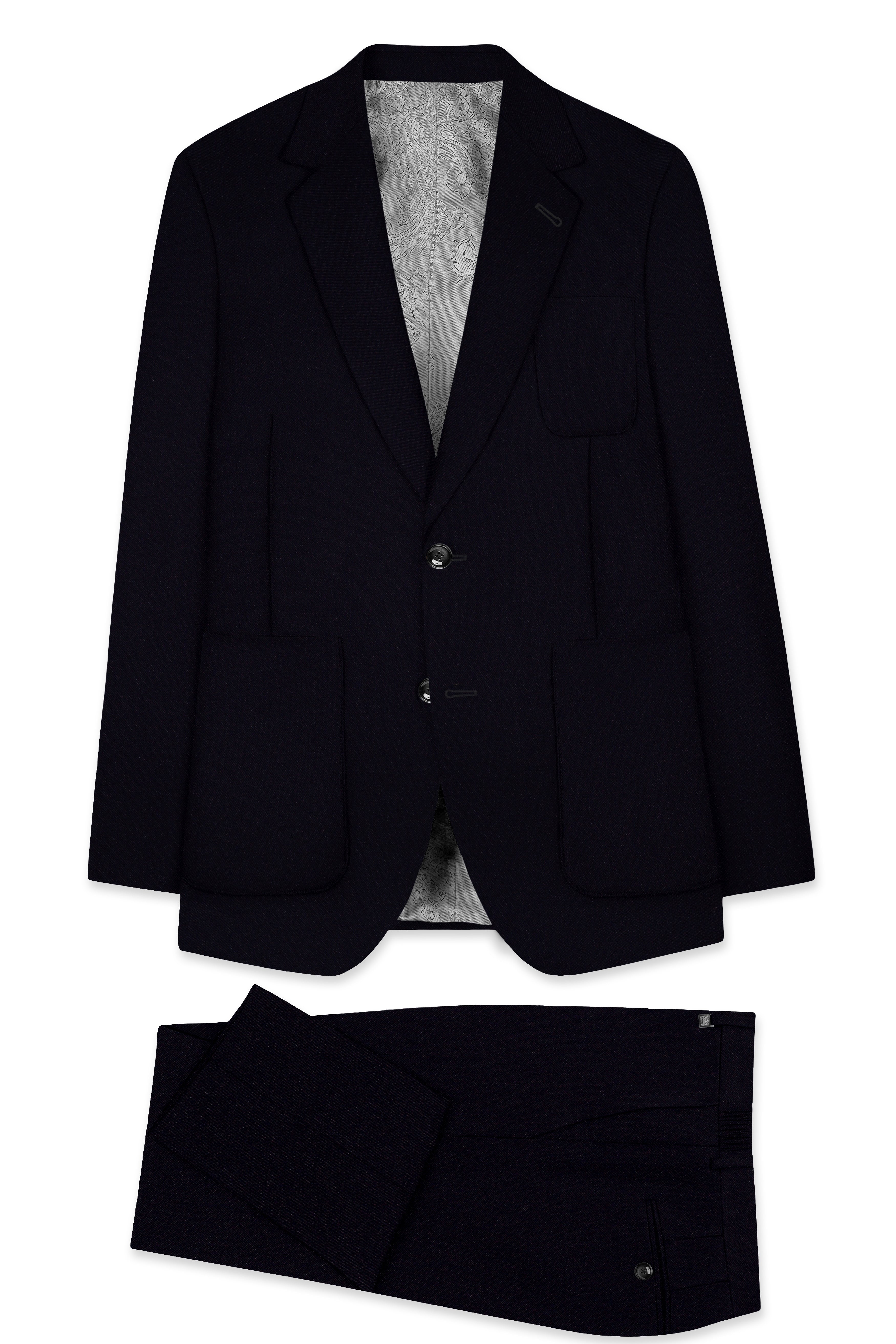 Noctivell-Jaguar Black Premium Cotton Single Breasted Sports Suit
