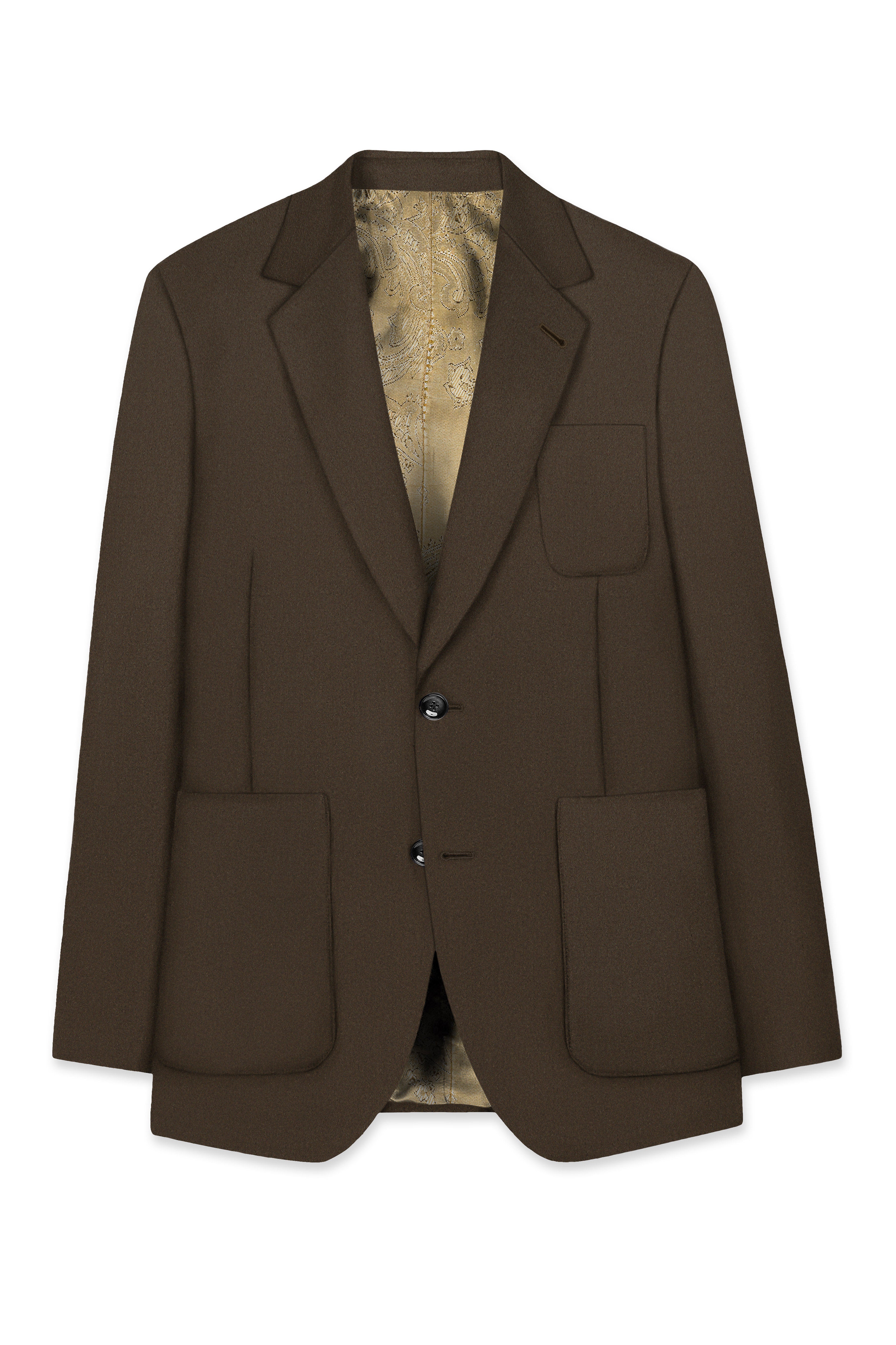 Jagvire-Birch Brown Premium Cotton Single Breasted Sports Suit