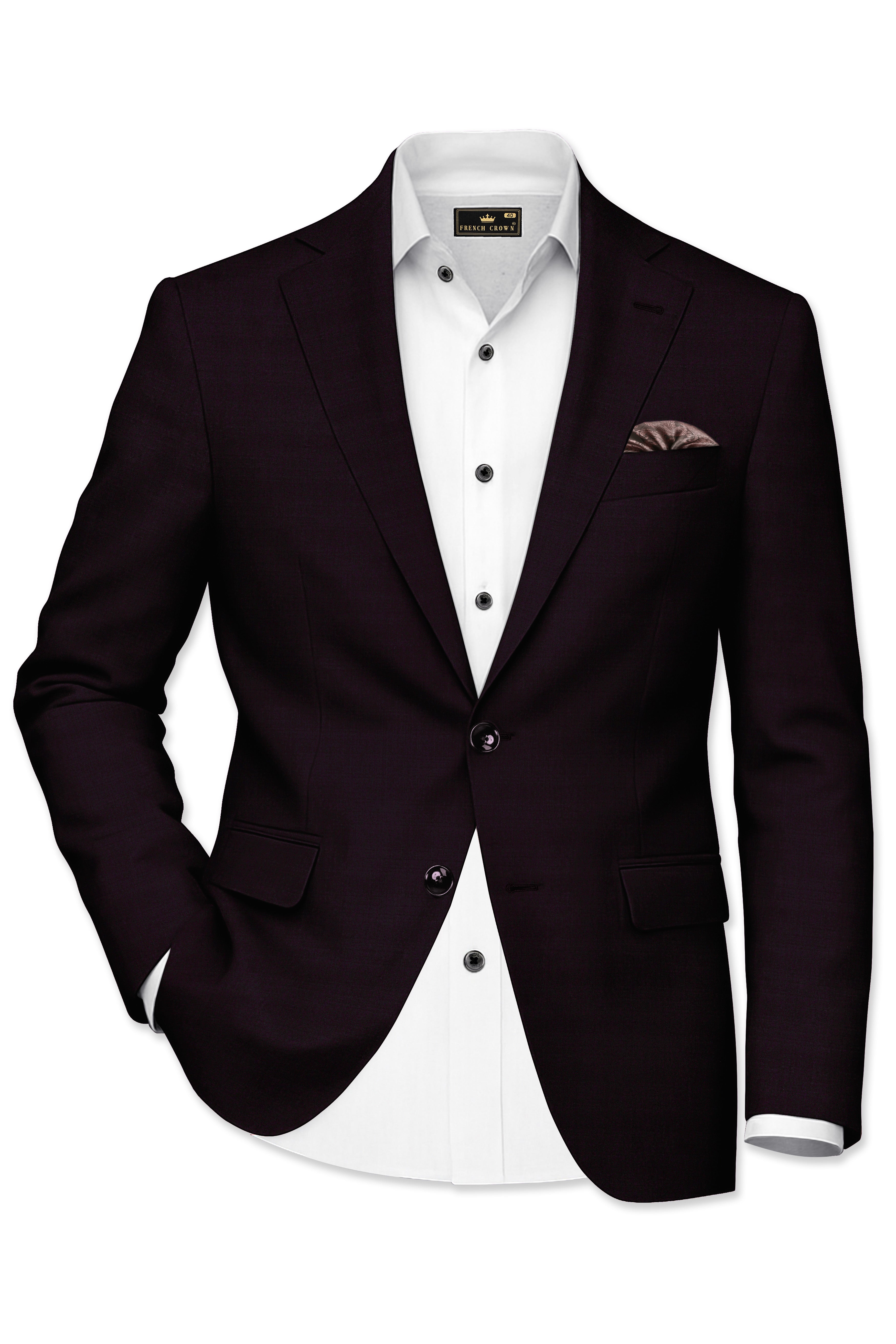 Noctivra-Cinder Black Wool Rich Single Breasted Suit