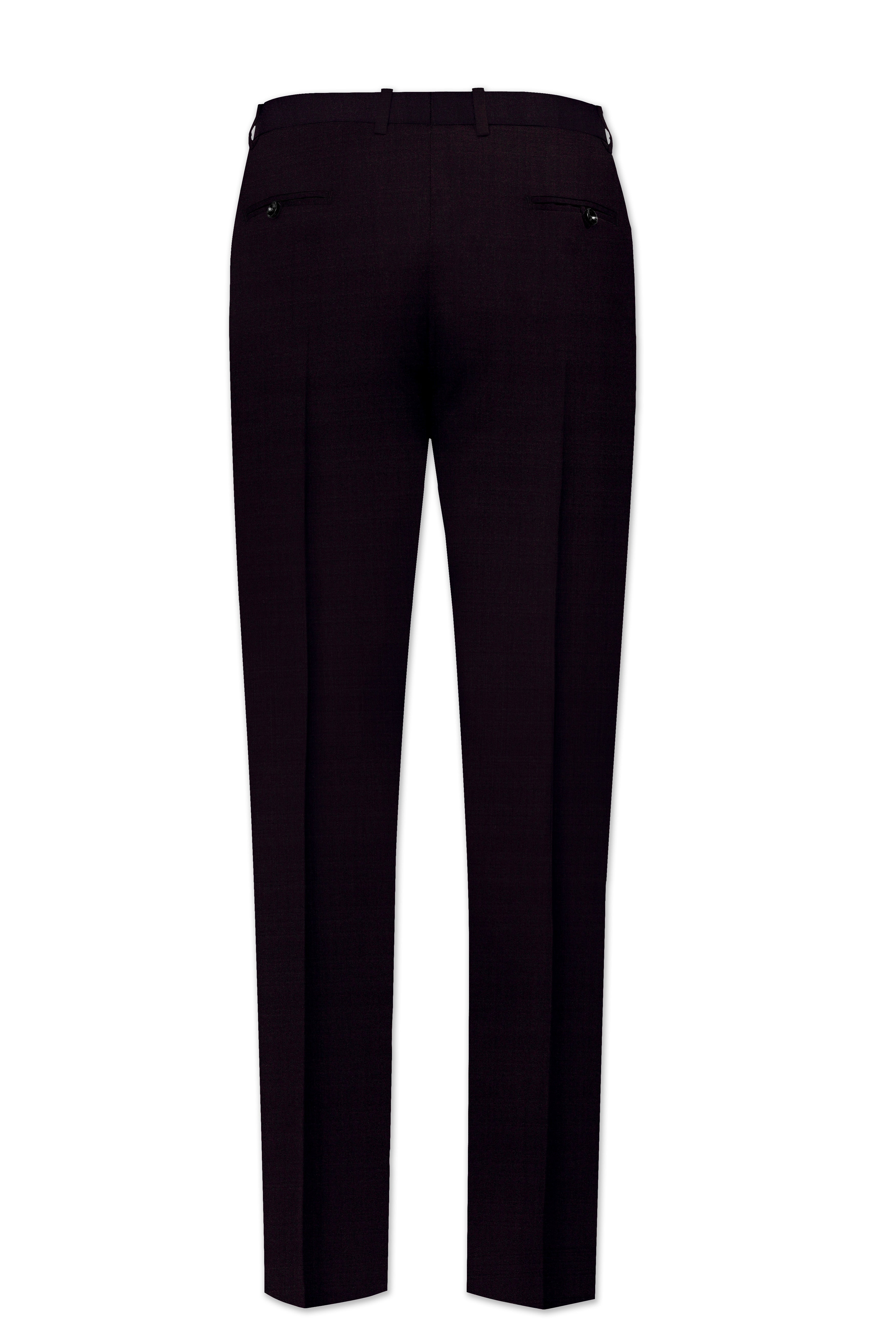 Noctivra-Cinder Black Wool Rich Single Breasted Suit