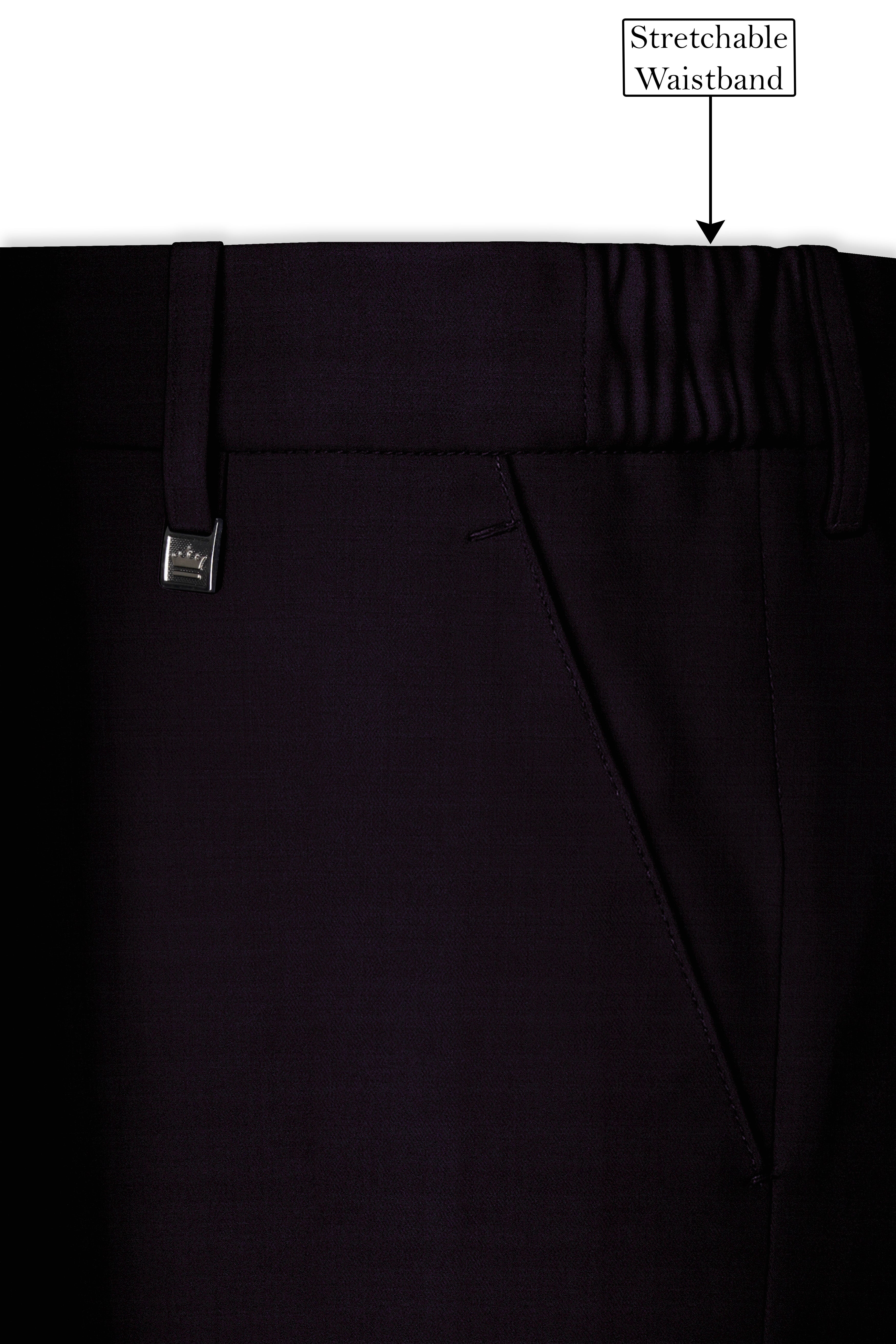Noctivra-Cinder Black Wool Rich Single Breasted Suit