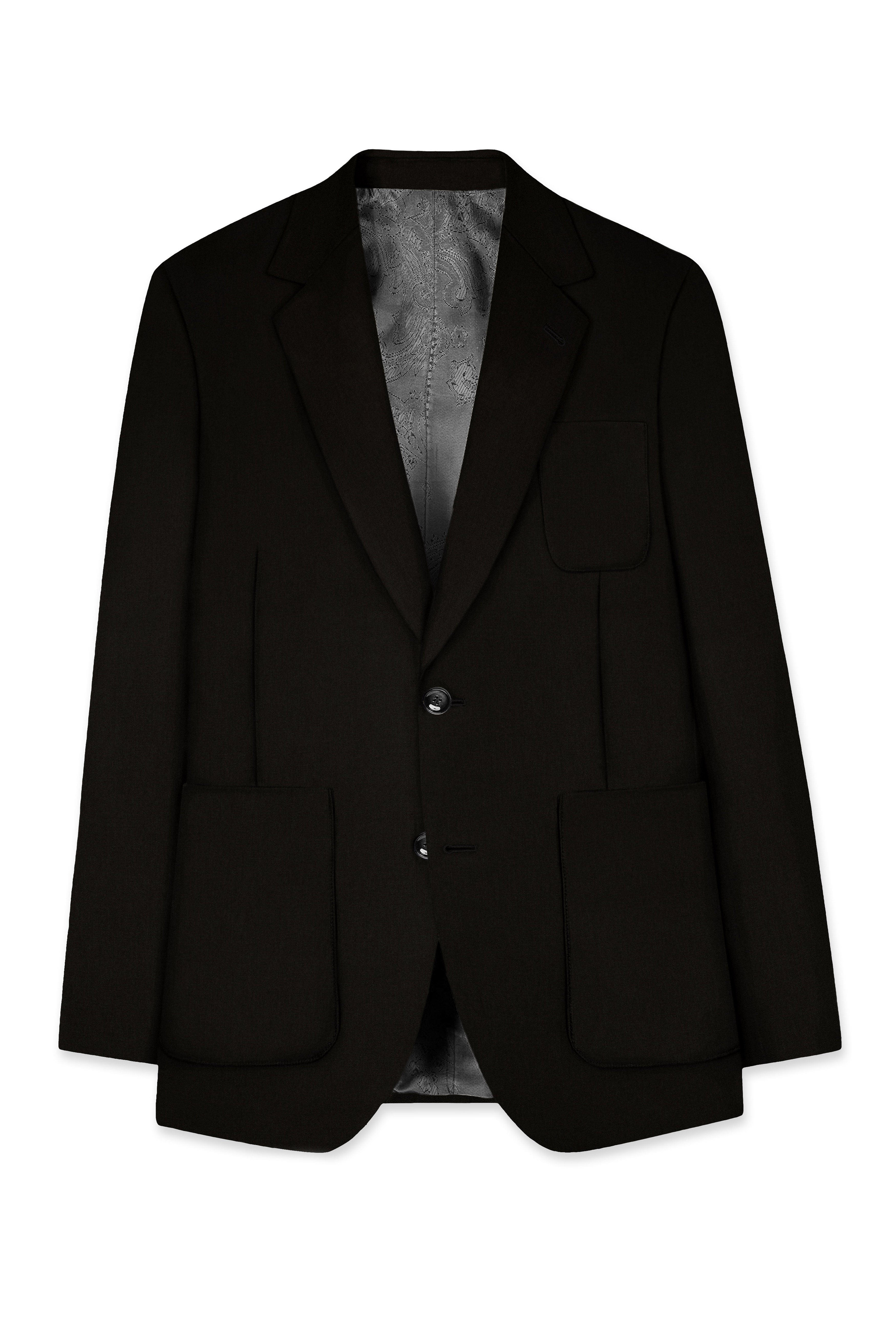 Jadivra-Jade Black Premium Cotton Single Breasted Sports Suit