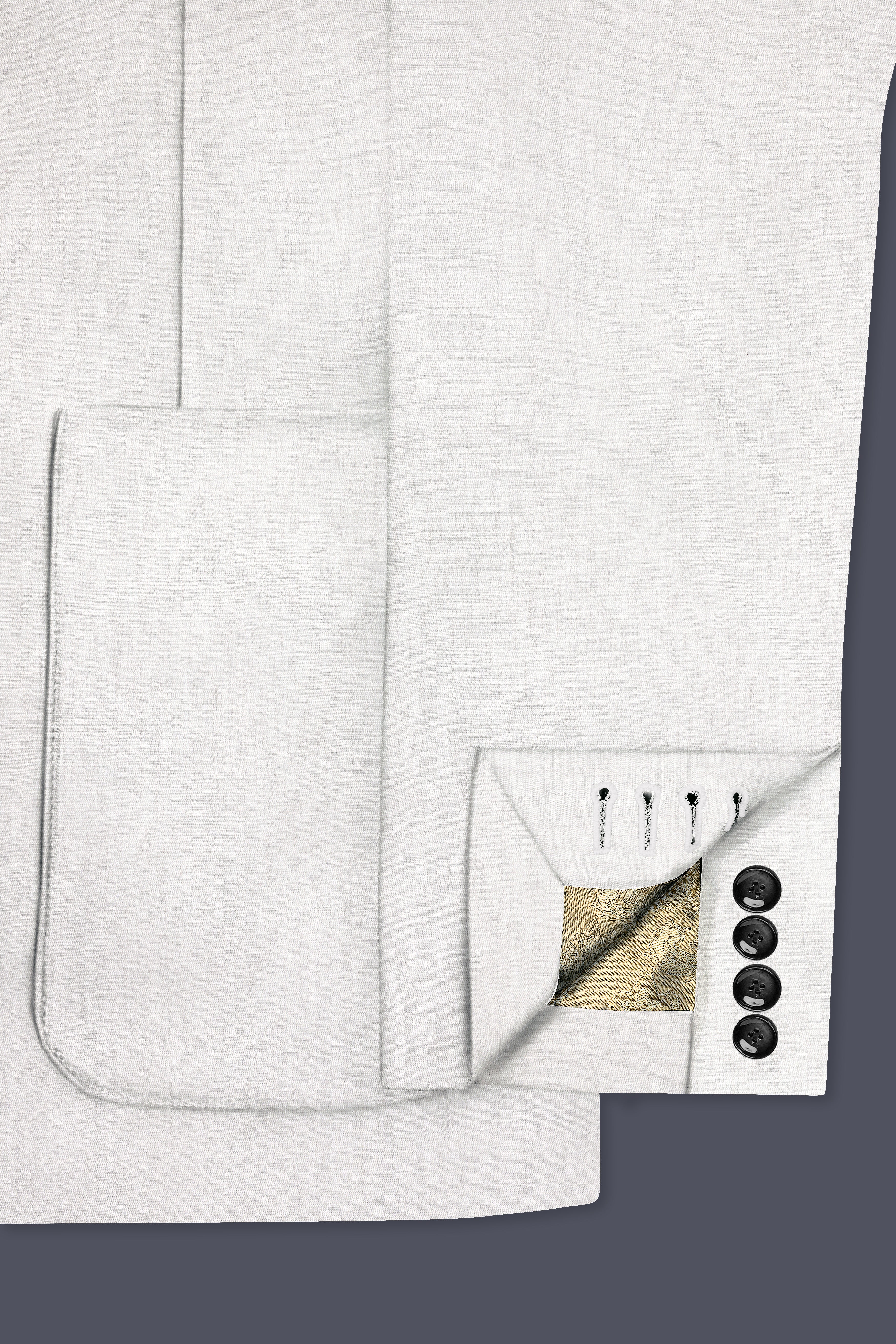 Ivovira-Amour Cream Premium Cotton Single Breasted Sports Suit