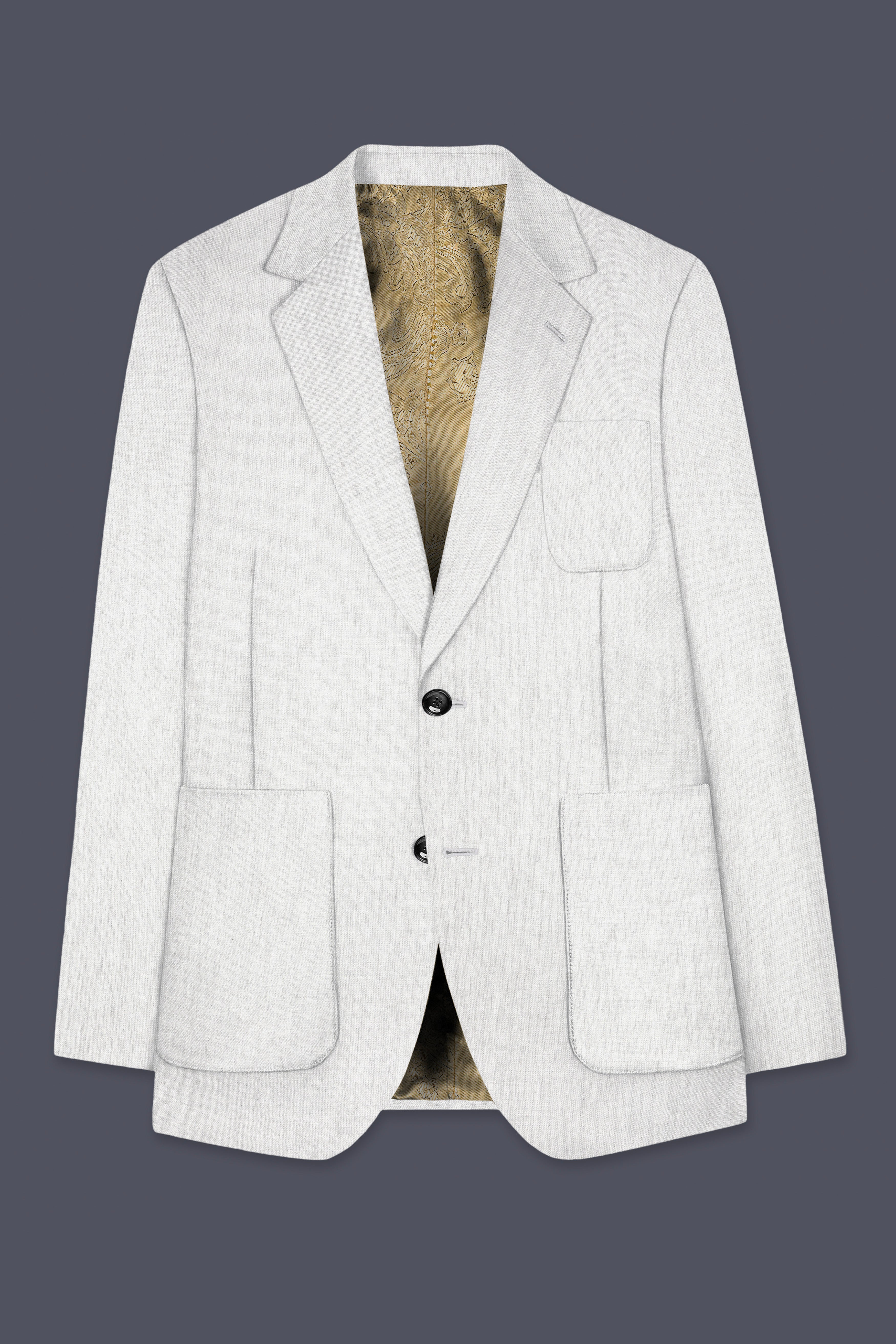Ivovira-Amour Cream Premium Cotton Single Breasted Sports Suit
