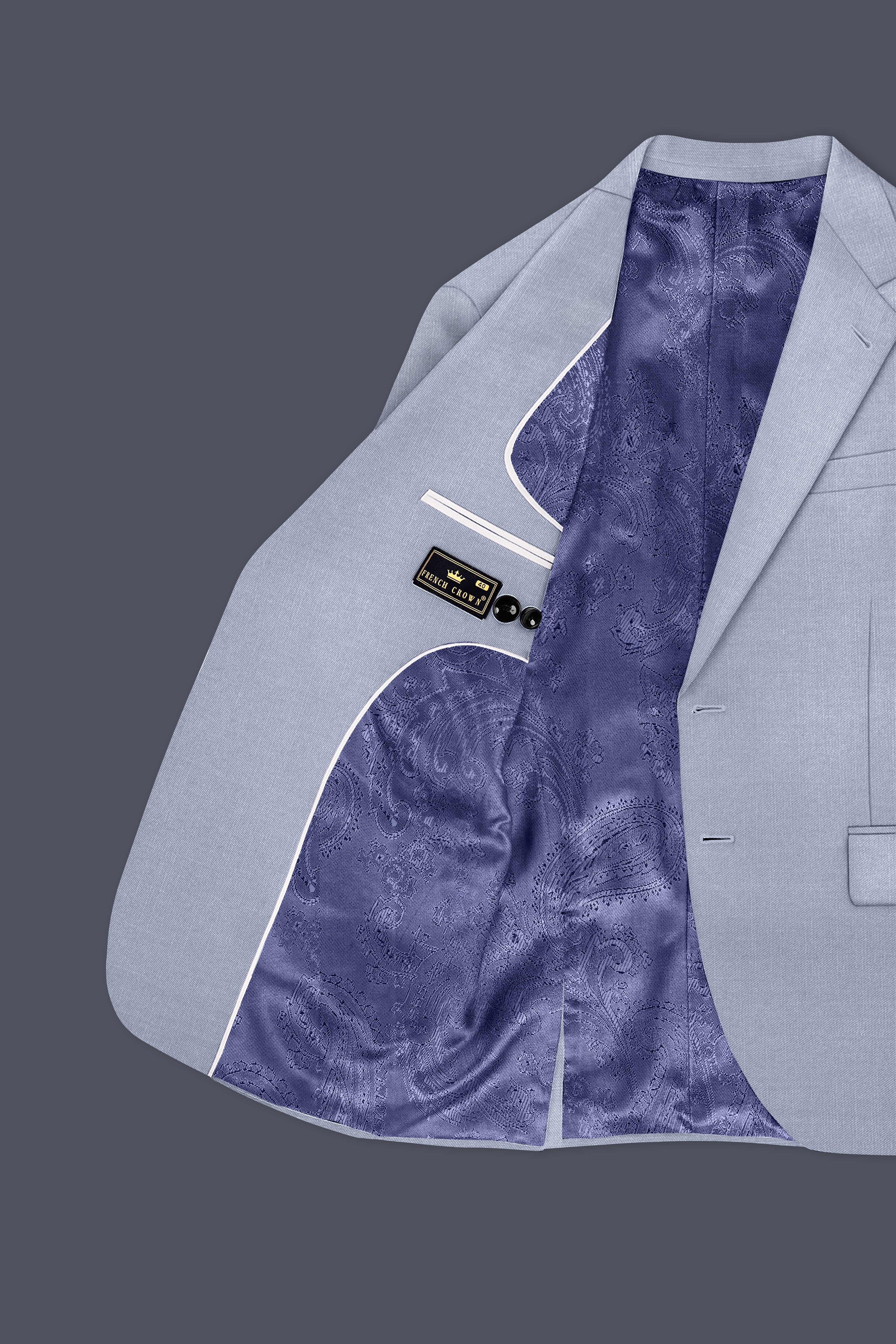 Mistivell-Mountain Mist Gray Wool Rich Single Breasted Stretchable traveler Suit