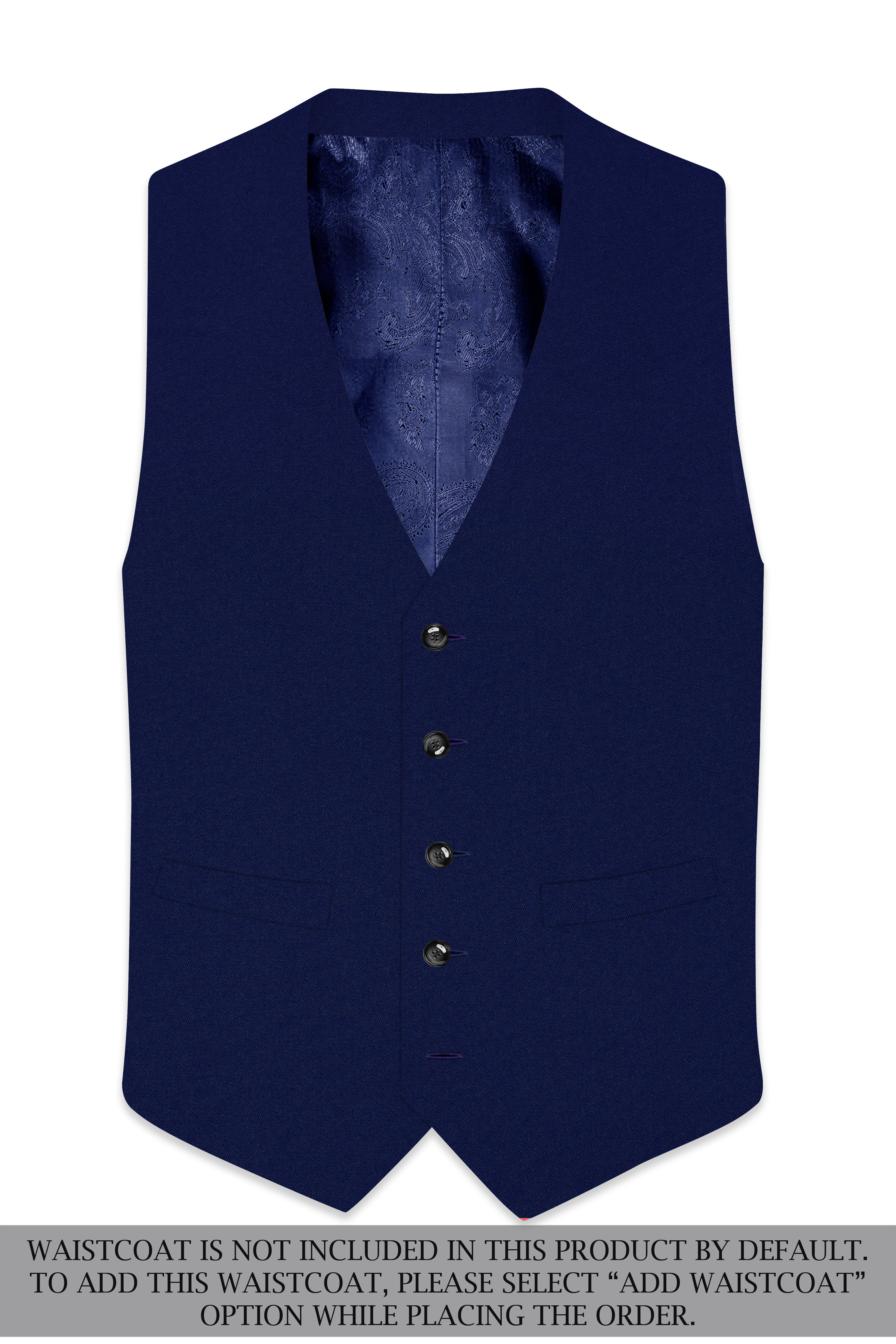 Flyvire-Firefly Blue Wool Rich Double Breasted Stretchable traveler Suit