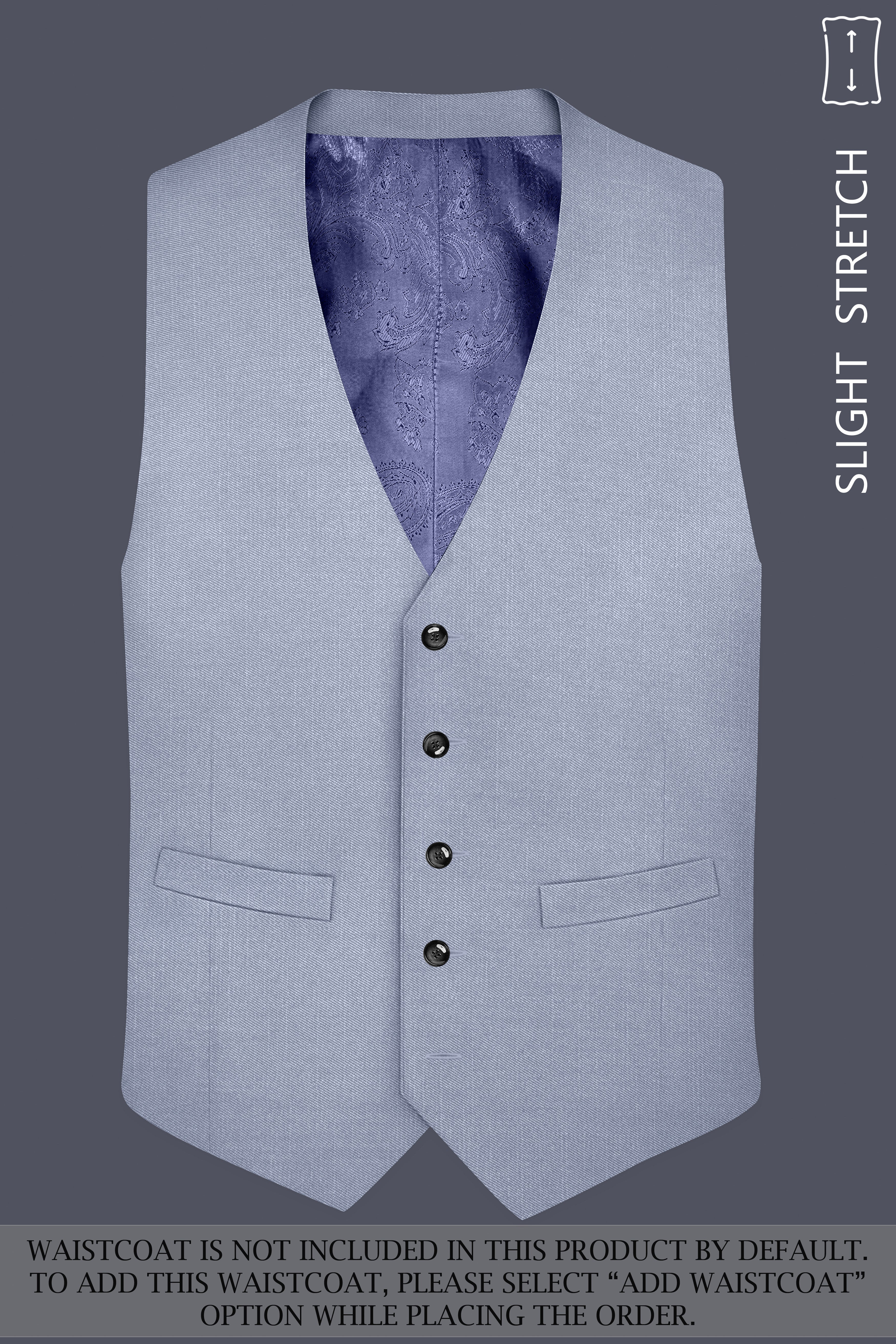 Mistivell-Mountain Mist Gray Wool Rich Double Breasted Stretchable traveler Suit