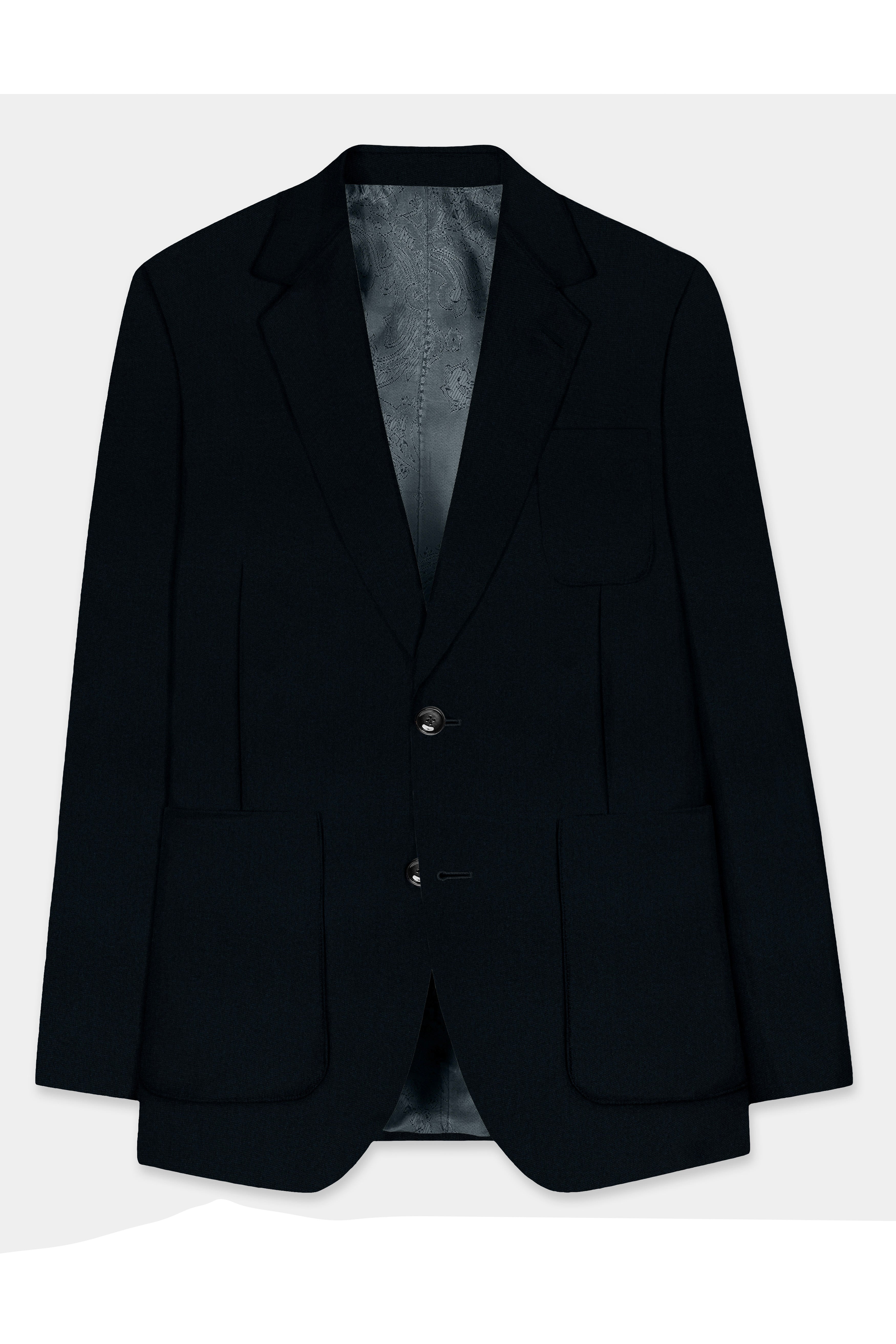 Premivell-Bunker Blue Premium Cotton Single Breasted Sports Suit