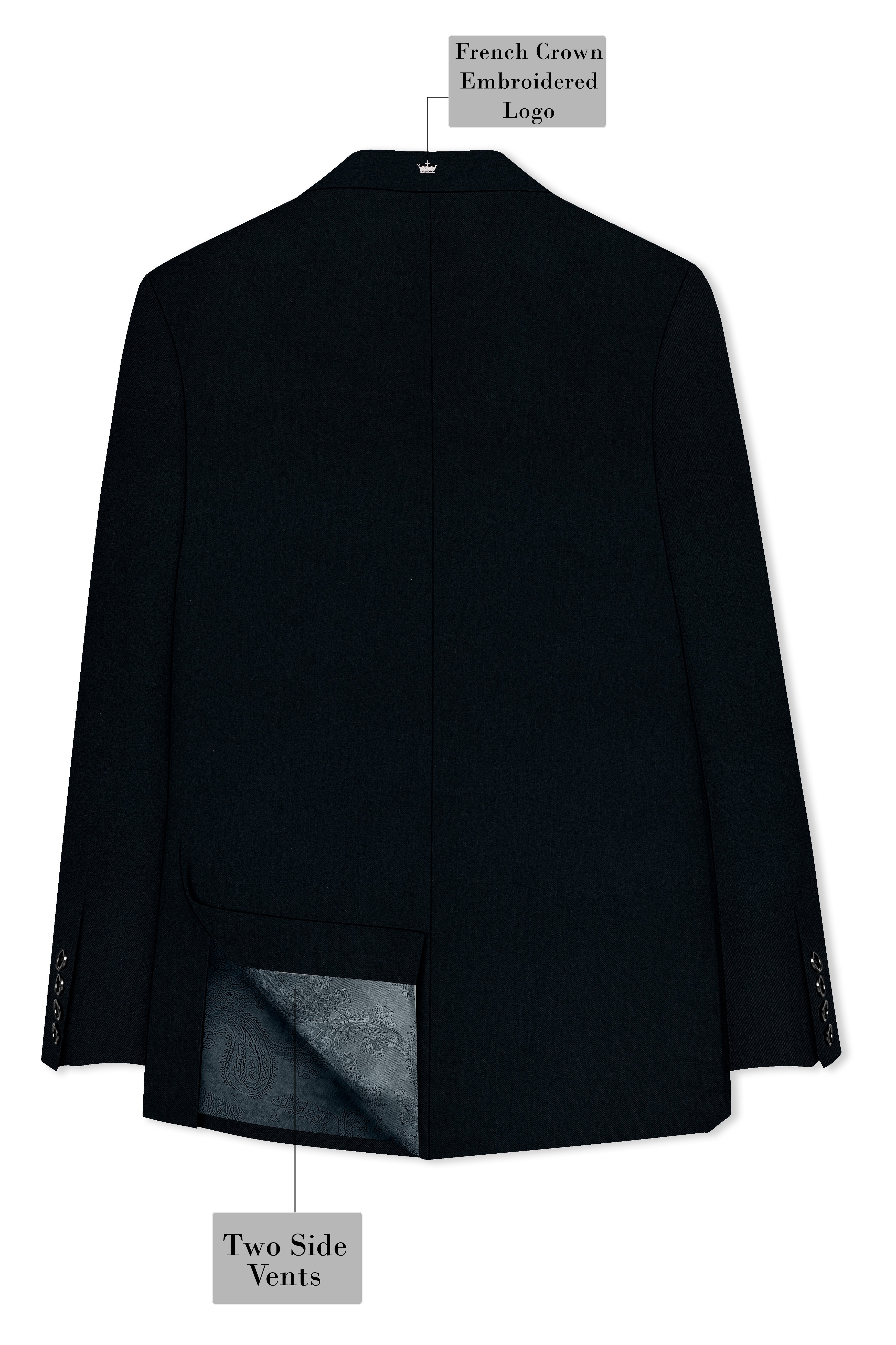 Premivell-Bunker Blue Premium Cotton Single Breasted Sports Suit