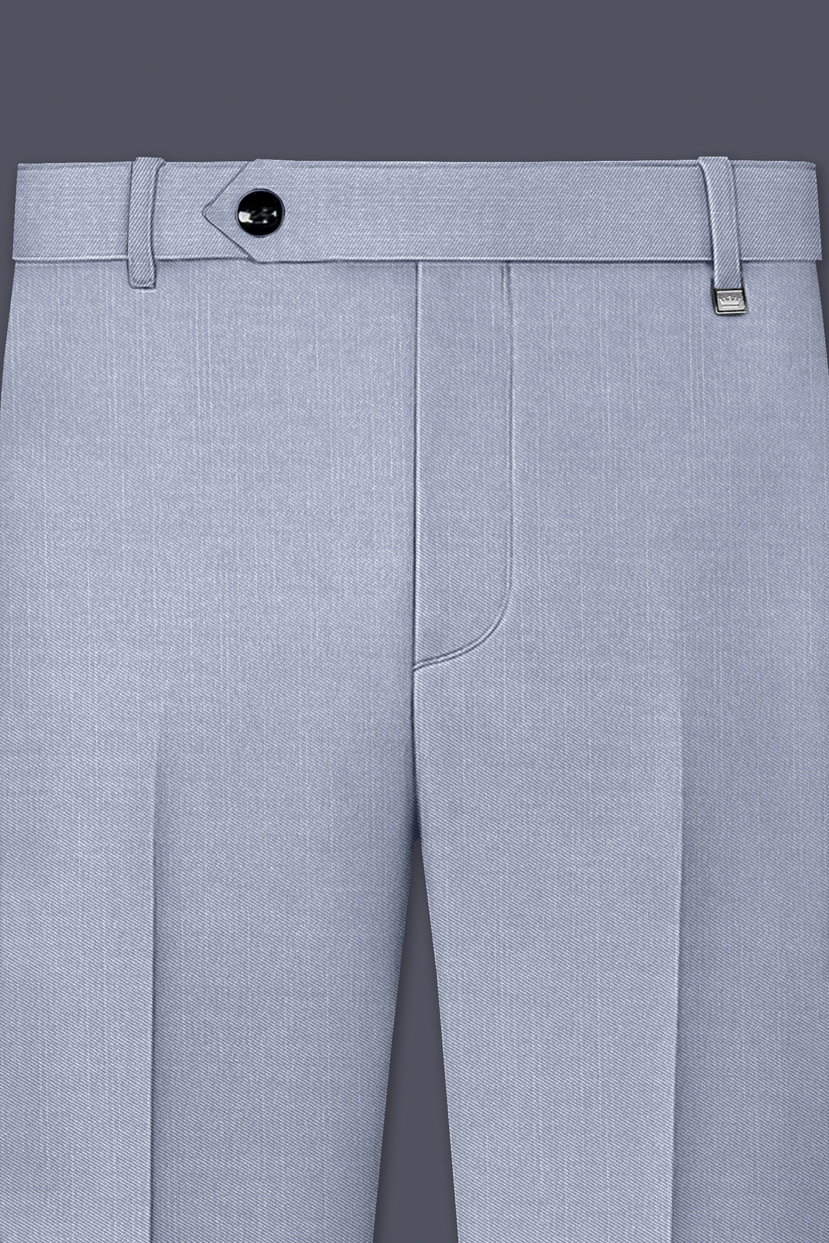 Mistivell-Mountain Mist Gray Wool Rich Bandhgala Stretchable traveler Suit