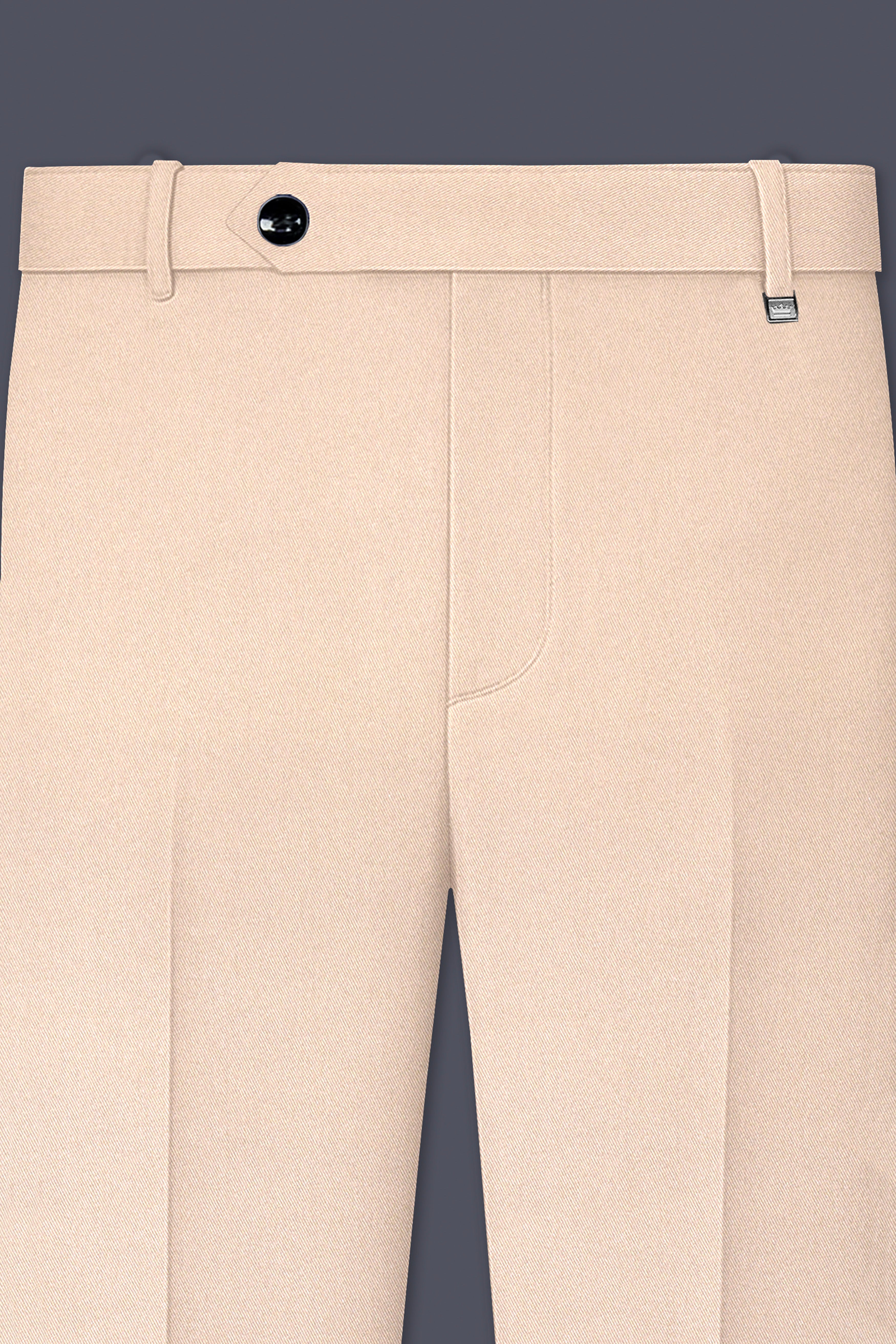 Ivocrest-Albescent Cream Premium Cotton Single Breasted Sports Suit