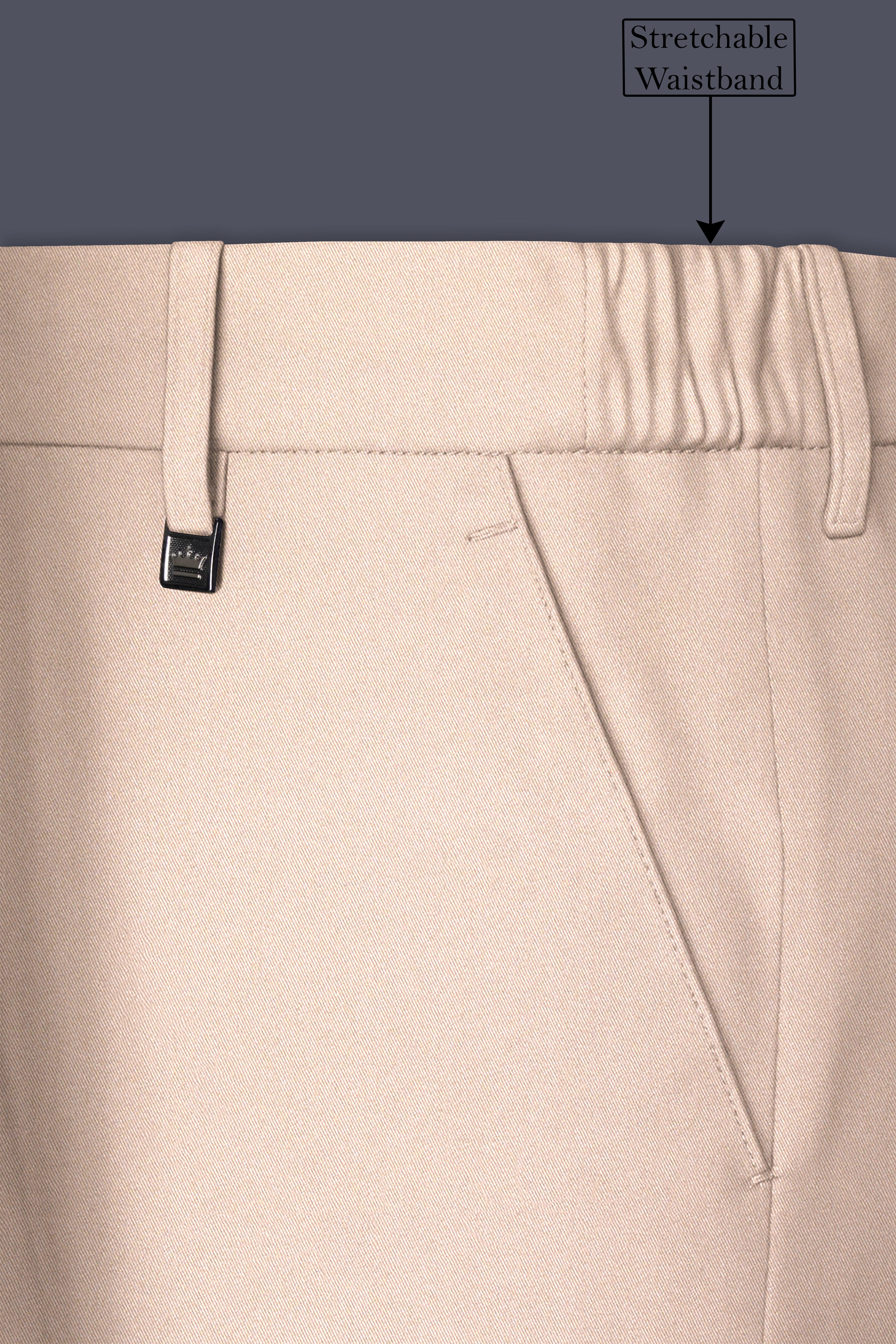 Ivocrest-Albescent Cream Premium Cotton Single Breasted Sports Suit