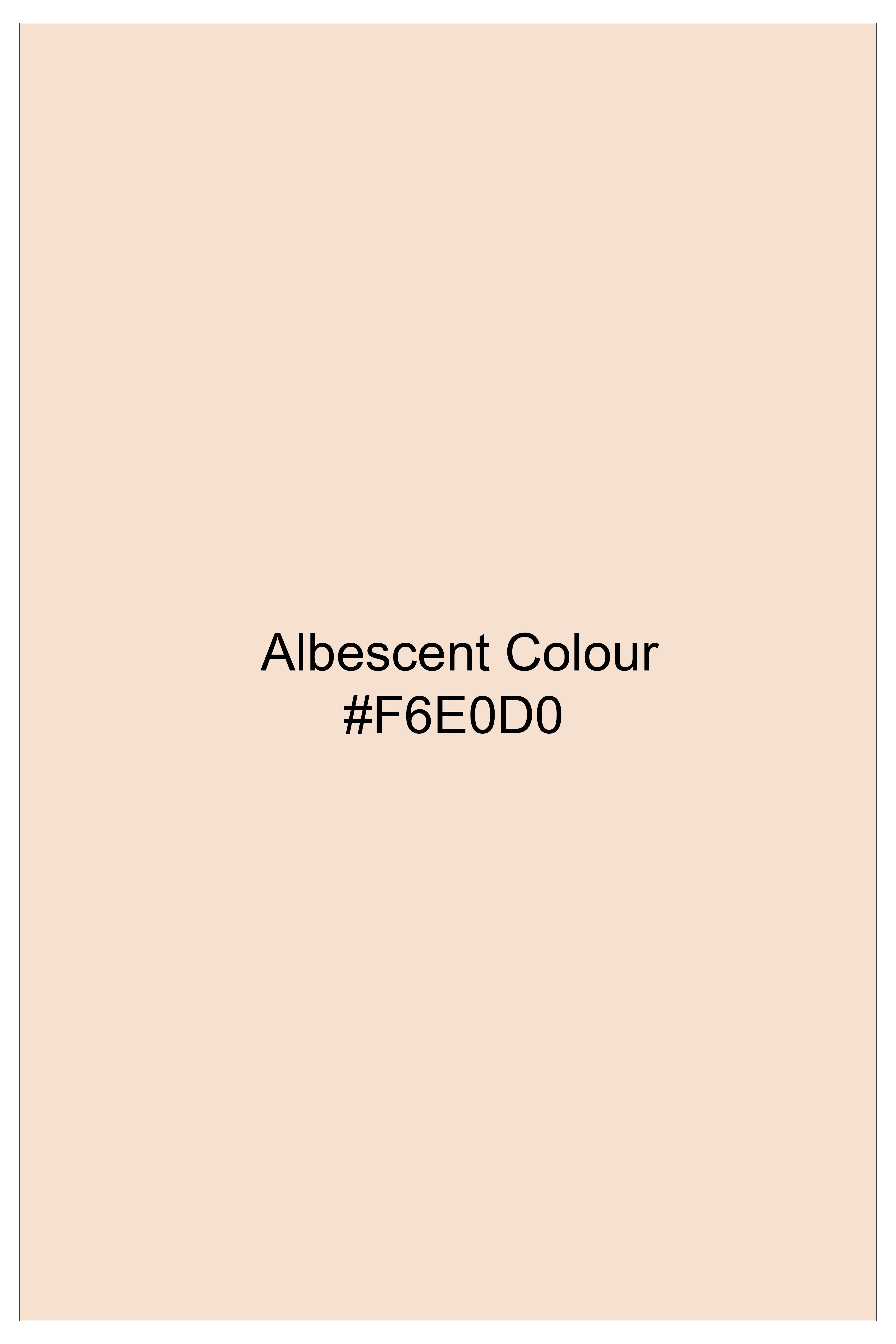 Ivocrest-Albescent Cream Premium Cotton Single Breasted Sports Suit
