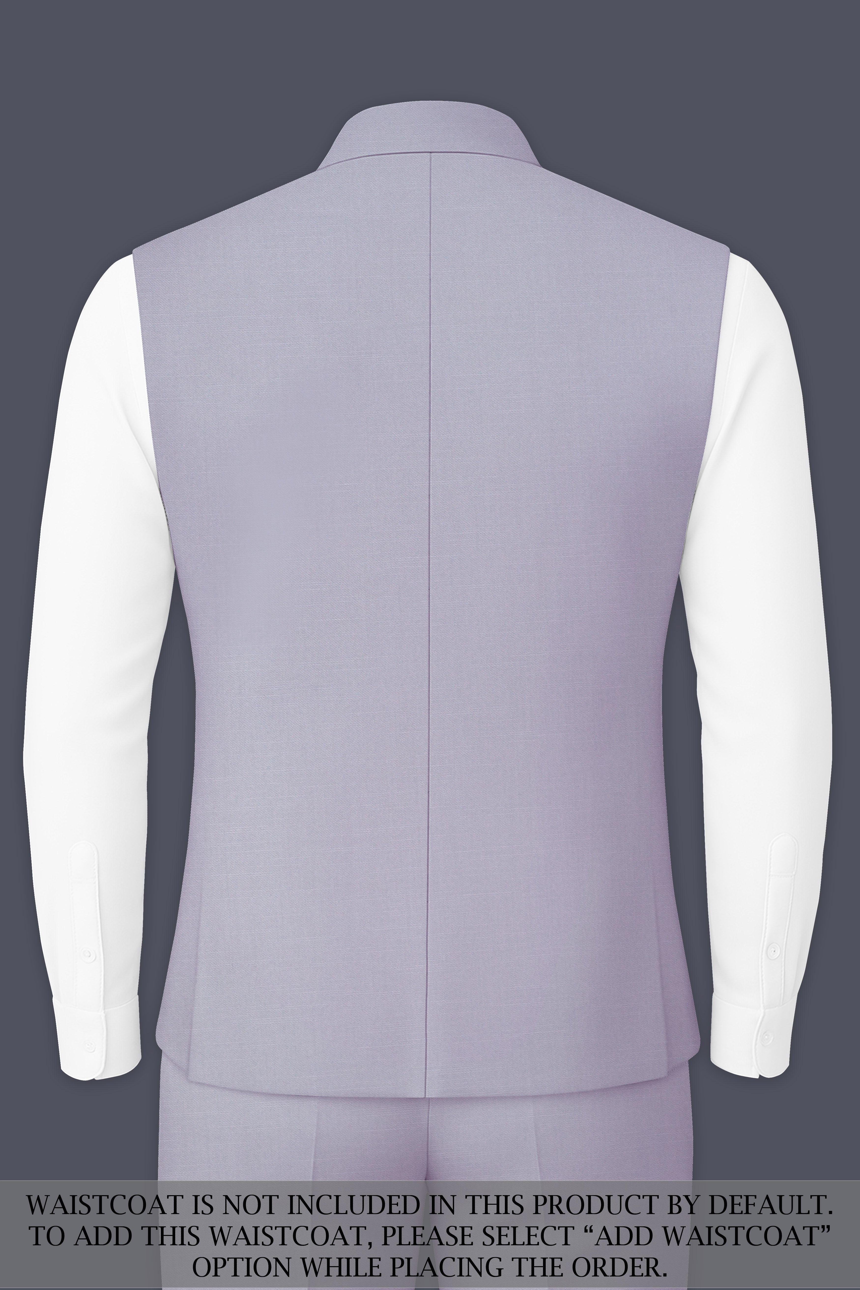 Mistivell-Mountain Mist Gray Wool Rich Cross Placket Bandhgala Stretchable traveler Suit