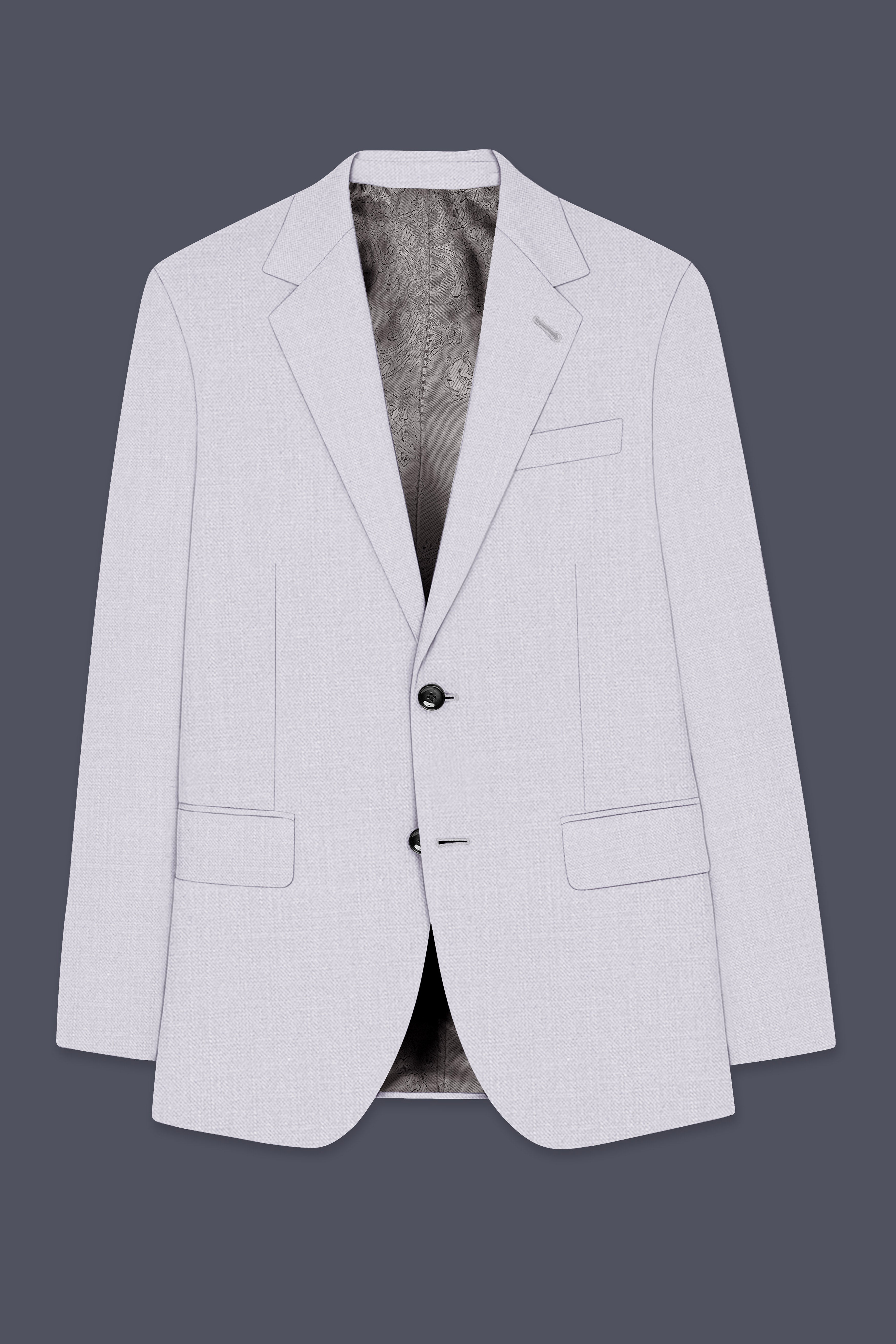 Aristo-Alto Gray Luxurious Linen Single Breasted Stretchable traveler Suit
