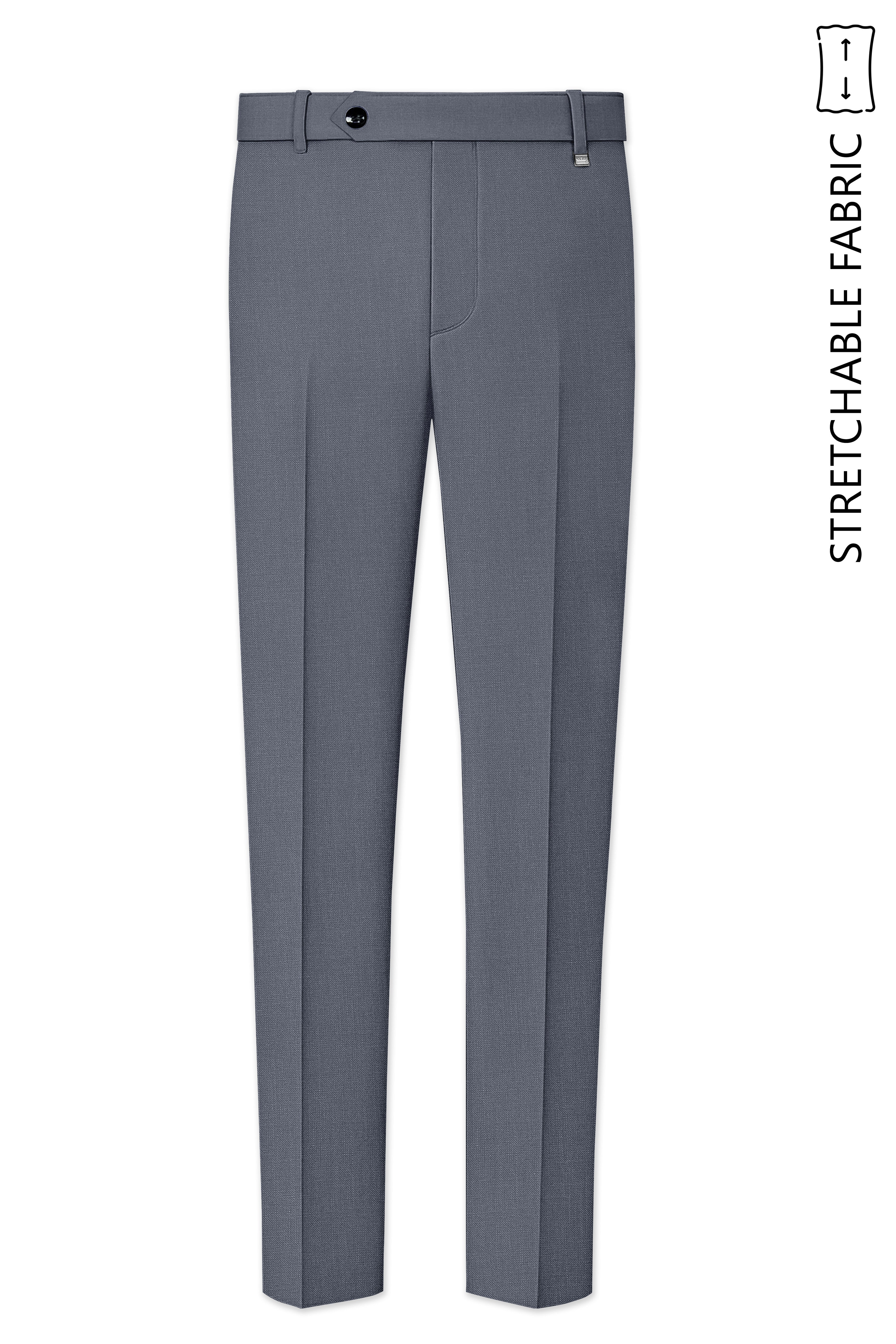 Cineris-Shuttle Gray Luxurious Linen Single Breasted Stretchable traveler Suit