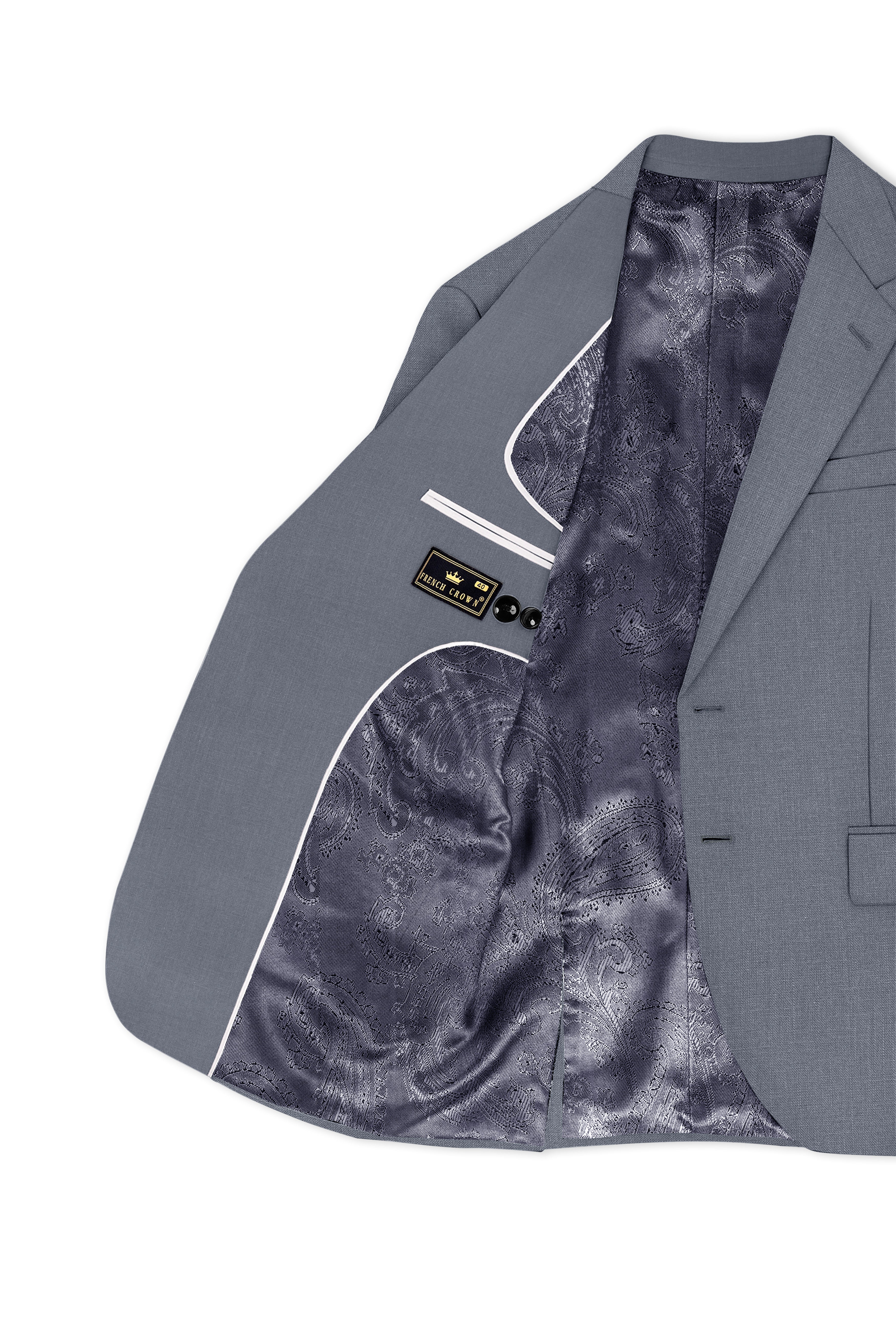Cineris-Shuttle Gray Luxurious Linen Single Breasted Stretchable traveler Suit