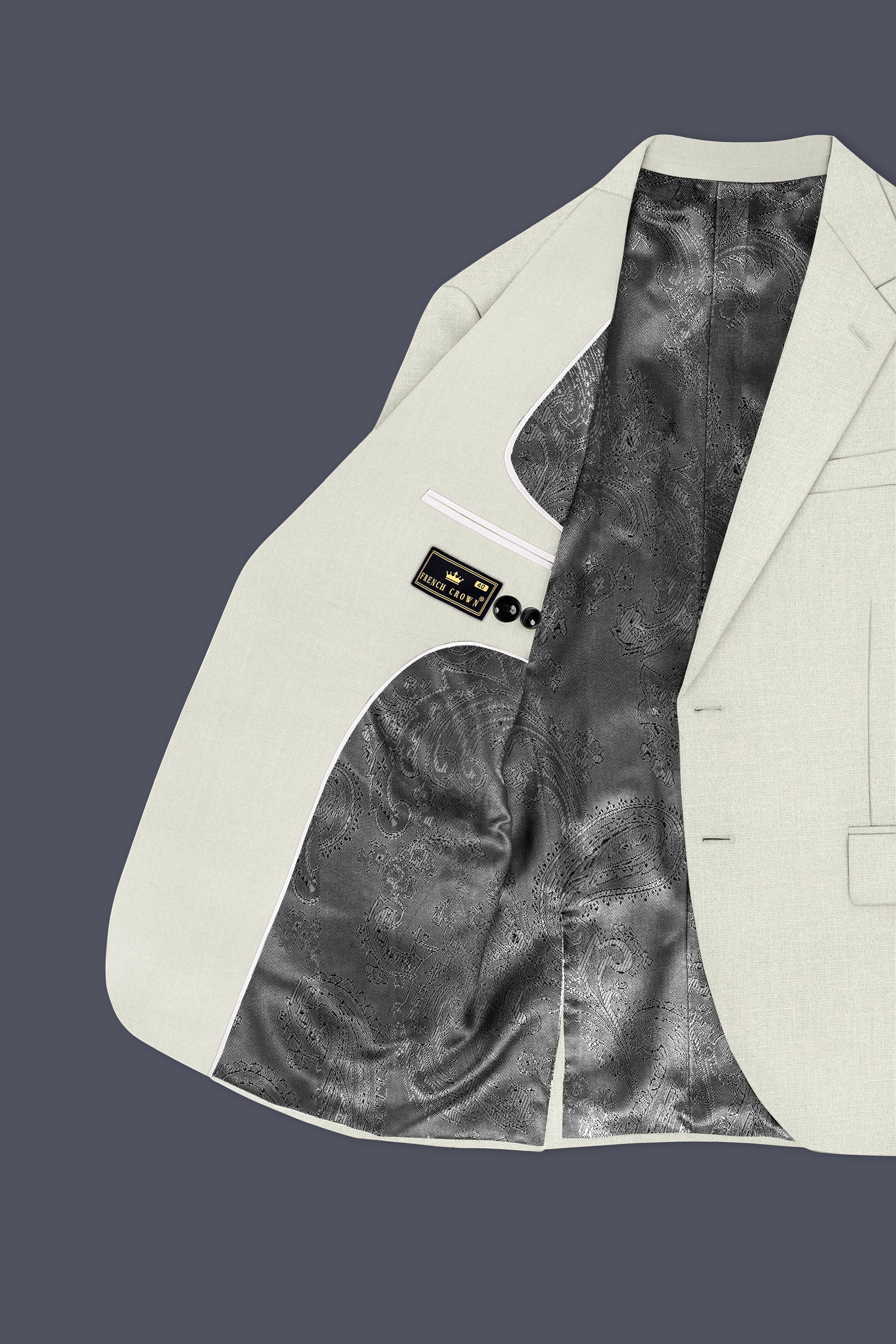Viridale-Periglacial Green Luxurious Linen Single Breasted Stretchable traveler Suit