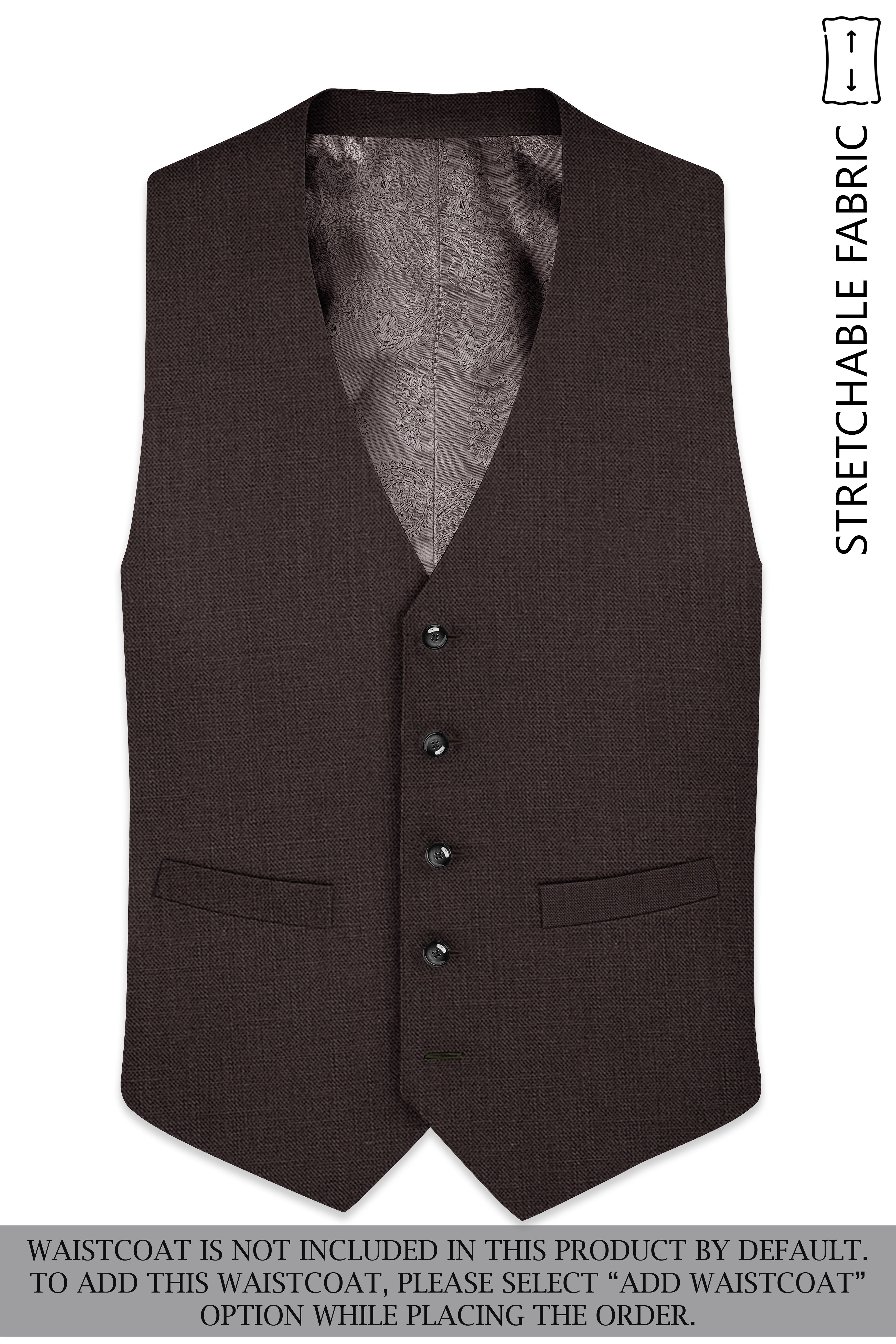 Terrivo-Zeus Brown Luxurious Linen Single Breasted Stretchable traveler Suit
