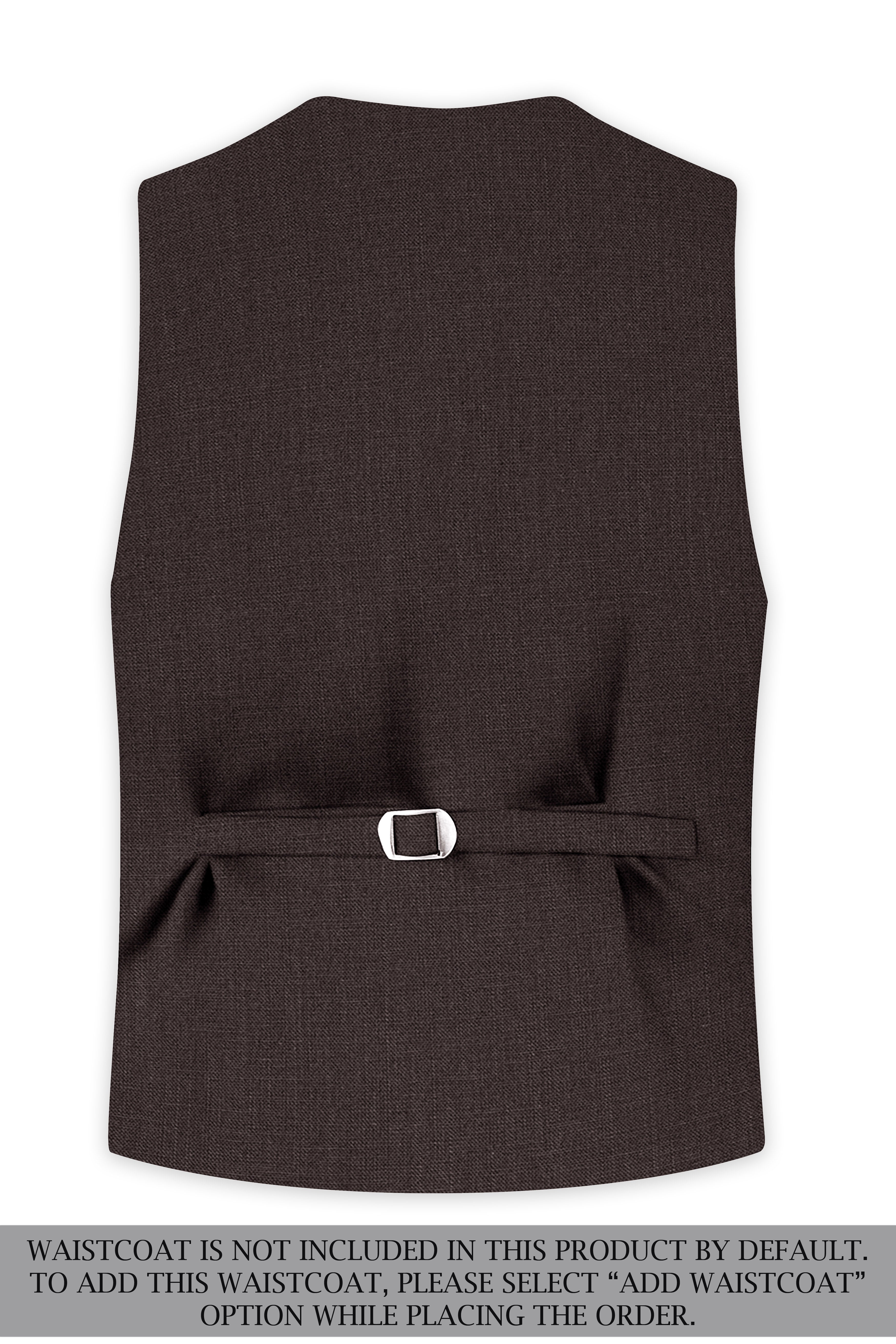 Terrivo-Zeus Brown Luxurious Linen Single Breasted Stretchable traveler Suit