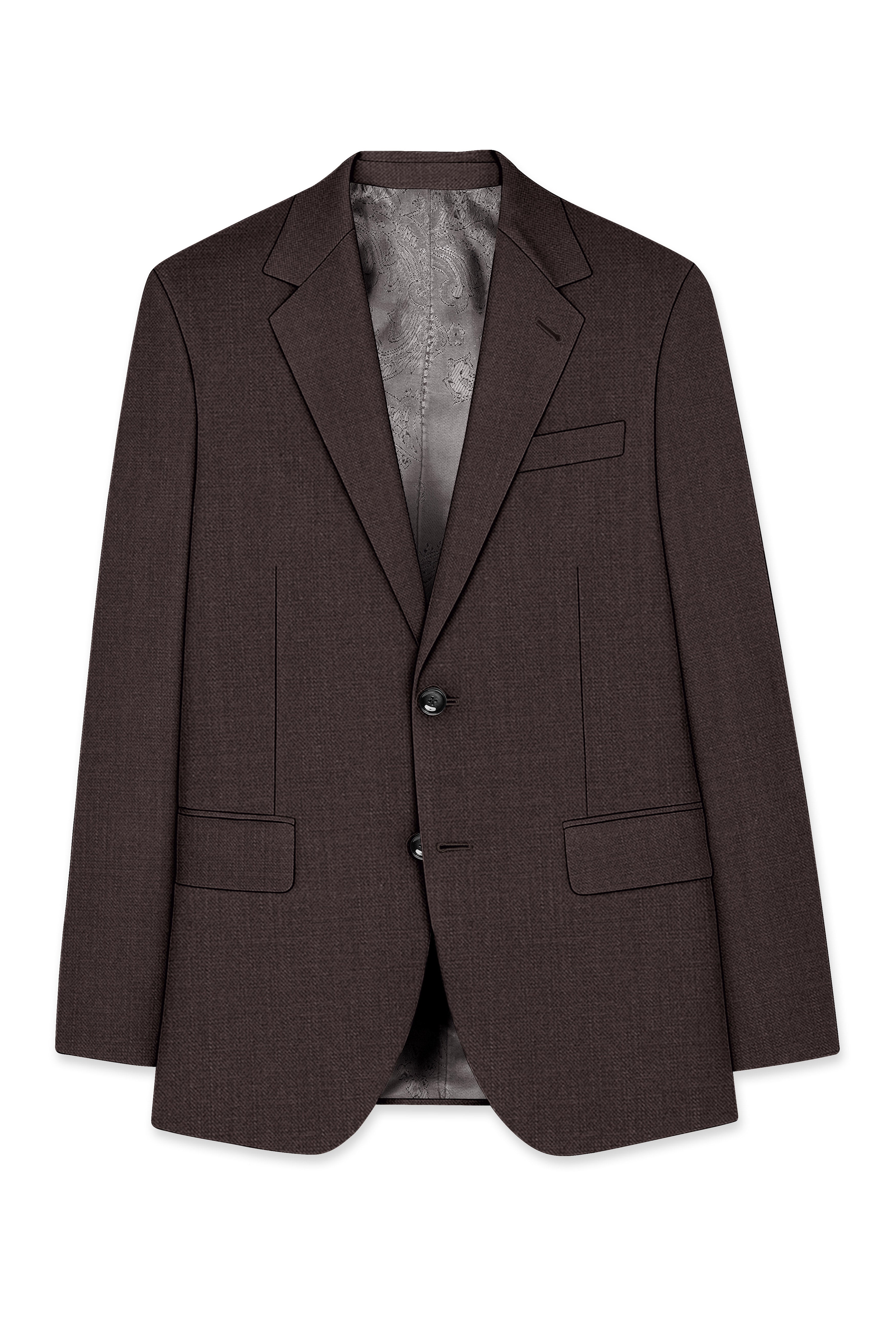 Terrivo-Zeus Brown Luxurious Linen Single Breasted Stretchable traveler Suit
