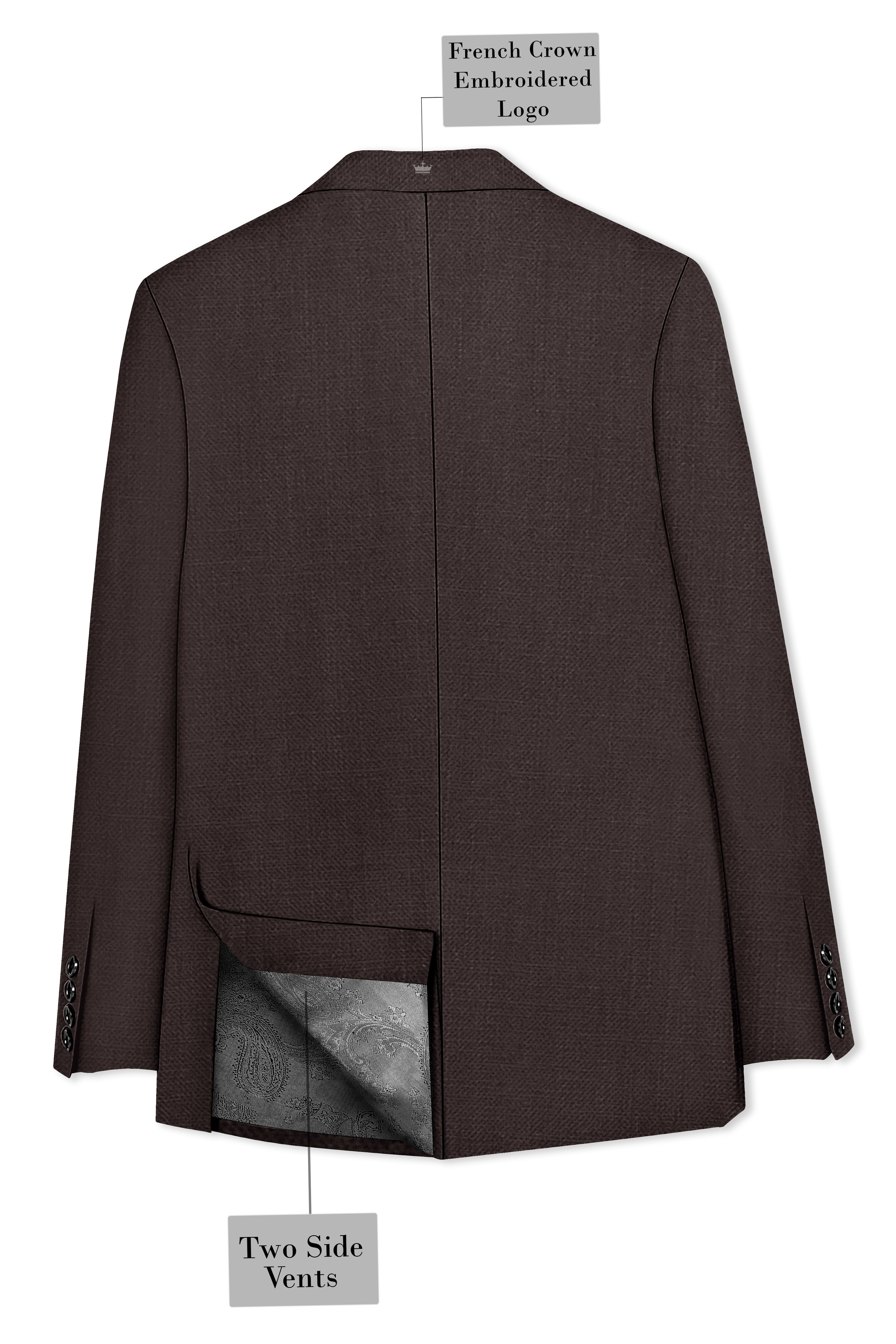 Terrivo-Zeus Brown Luxurious Linen Single Breasted Stretchable traveler Suit