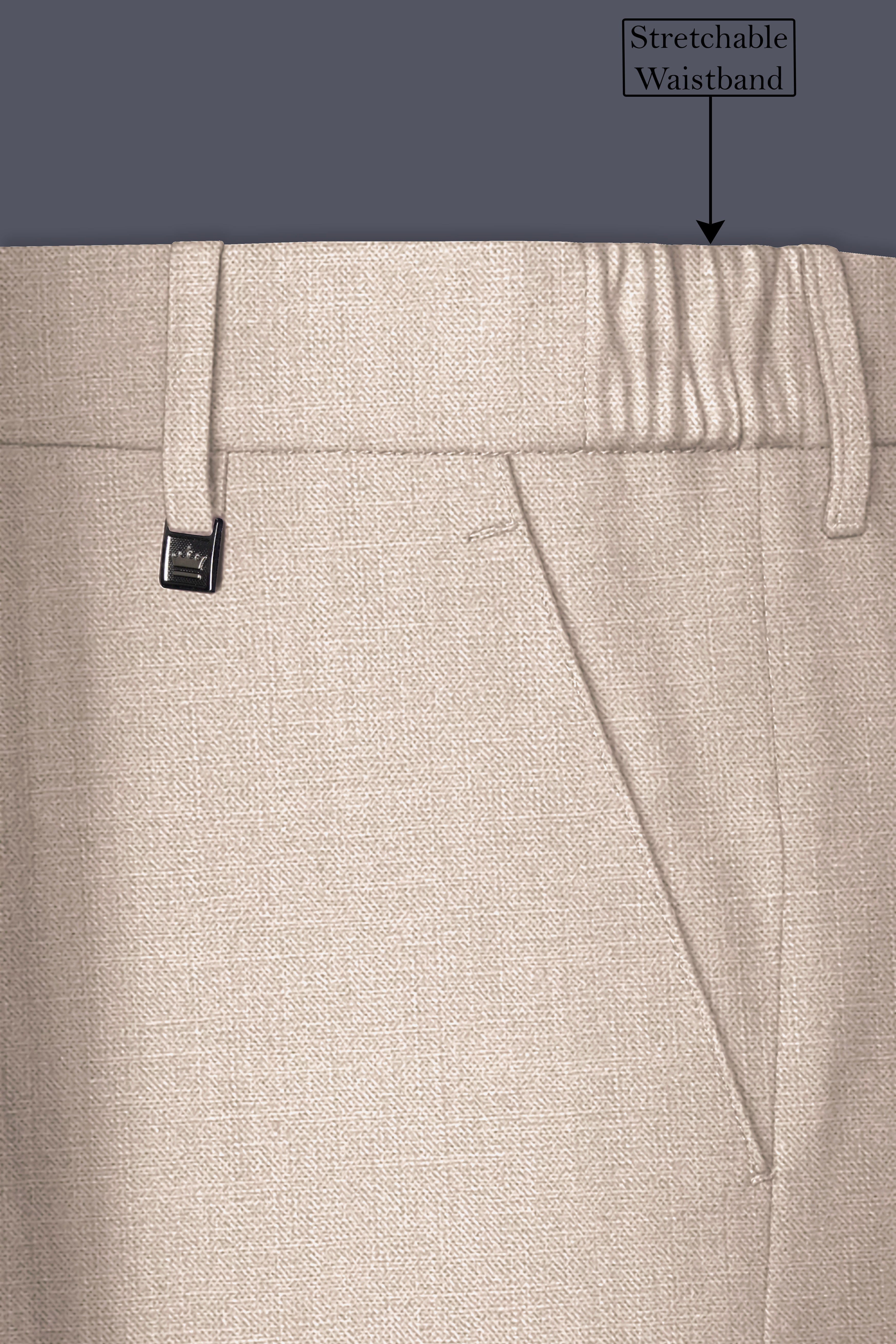 Brunoro-Wafer Brown Luxurious Linen Single Breasted Stretchable traveler Suit
