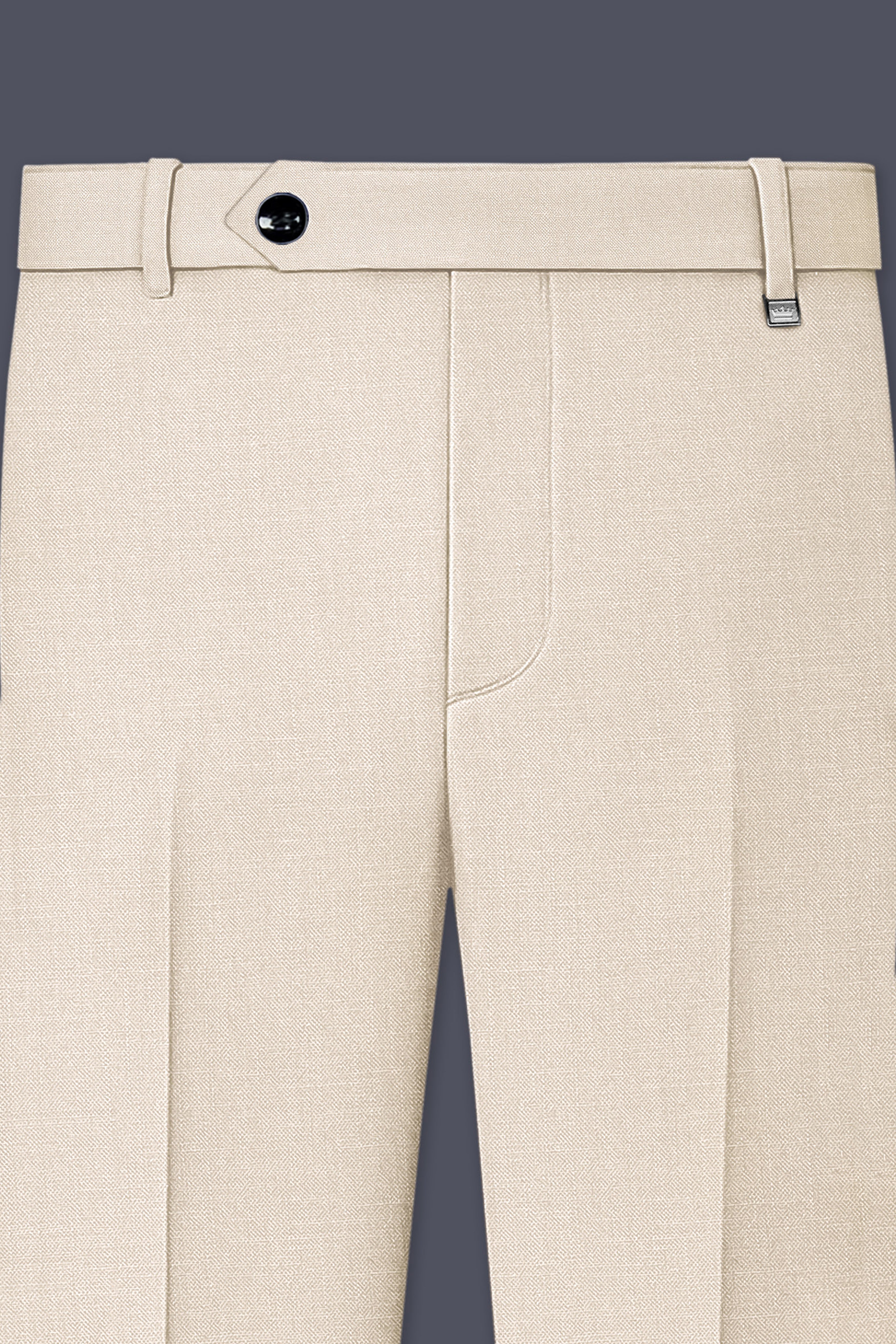 Ivoreo-Merino Cream Luxurious Linen Single Breasted Stretchable traveler Suit