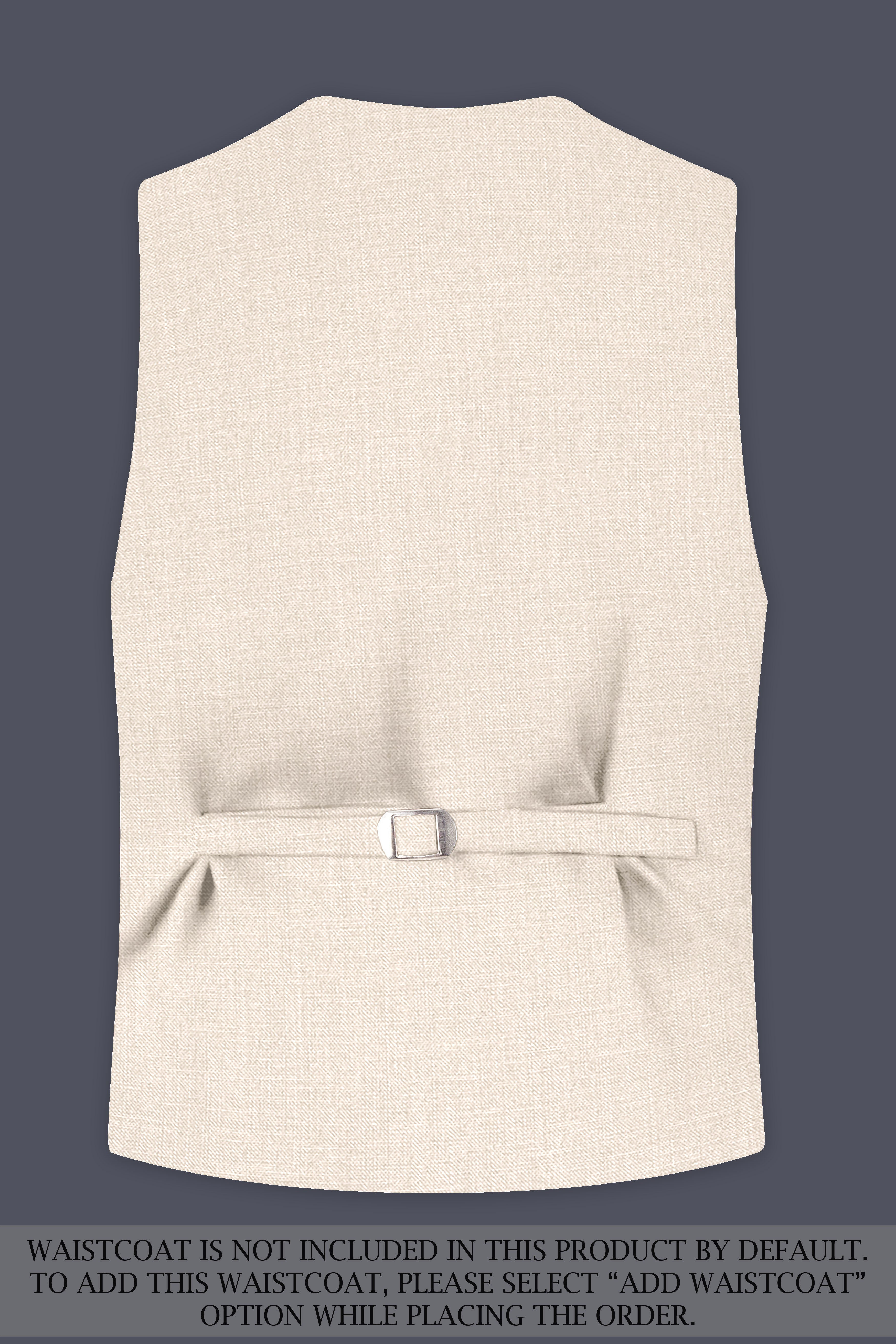 Ivoreo-Merino Cream Luxurious Linen Single Breasted Stretchable traveler Suit