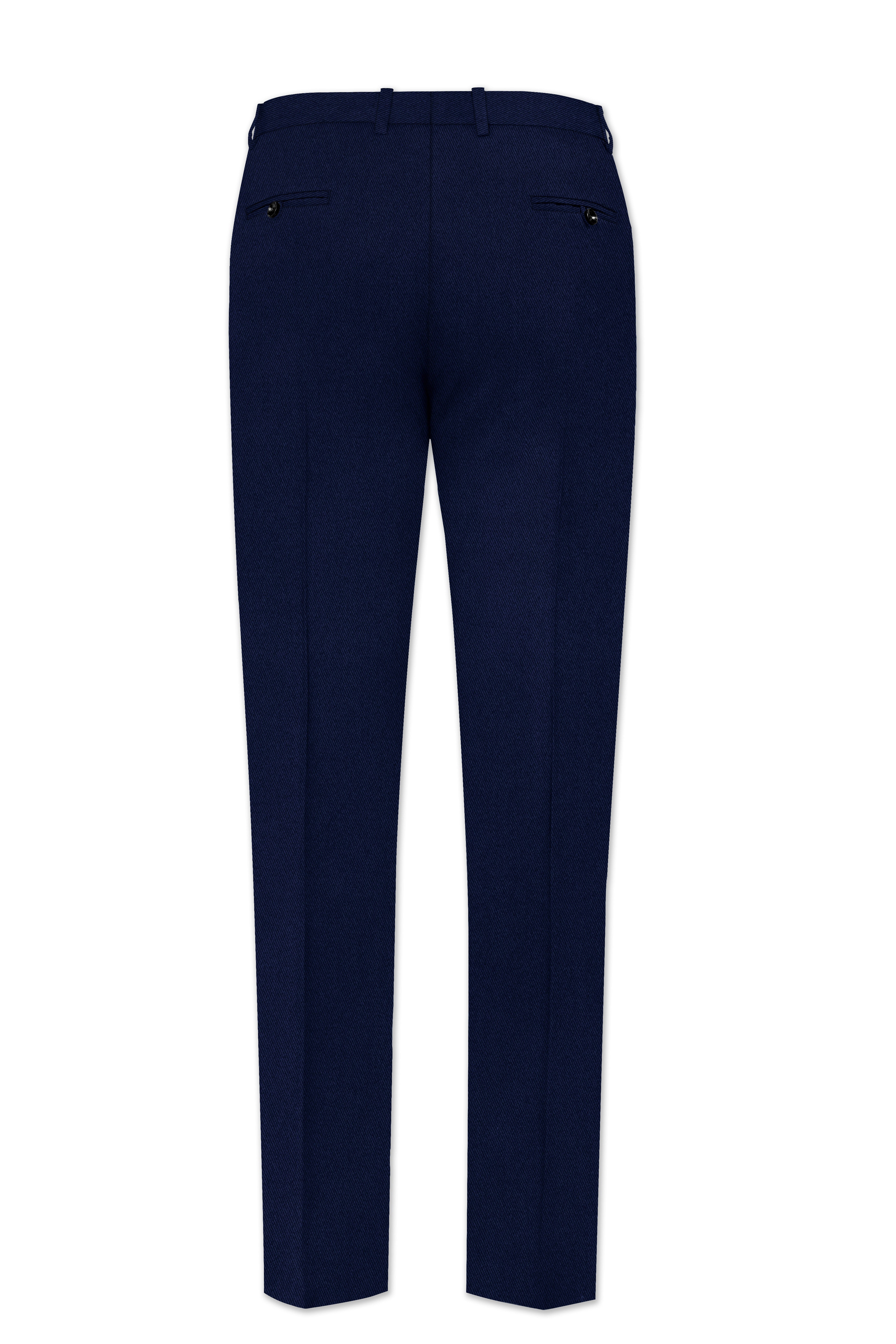Indavor-Cinder Blue Wool Rich Cross Placket Bandhgala Suit