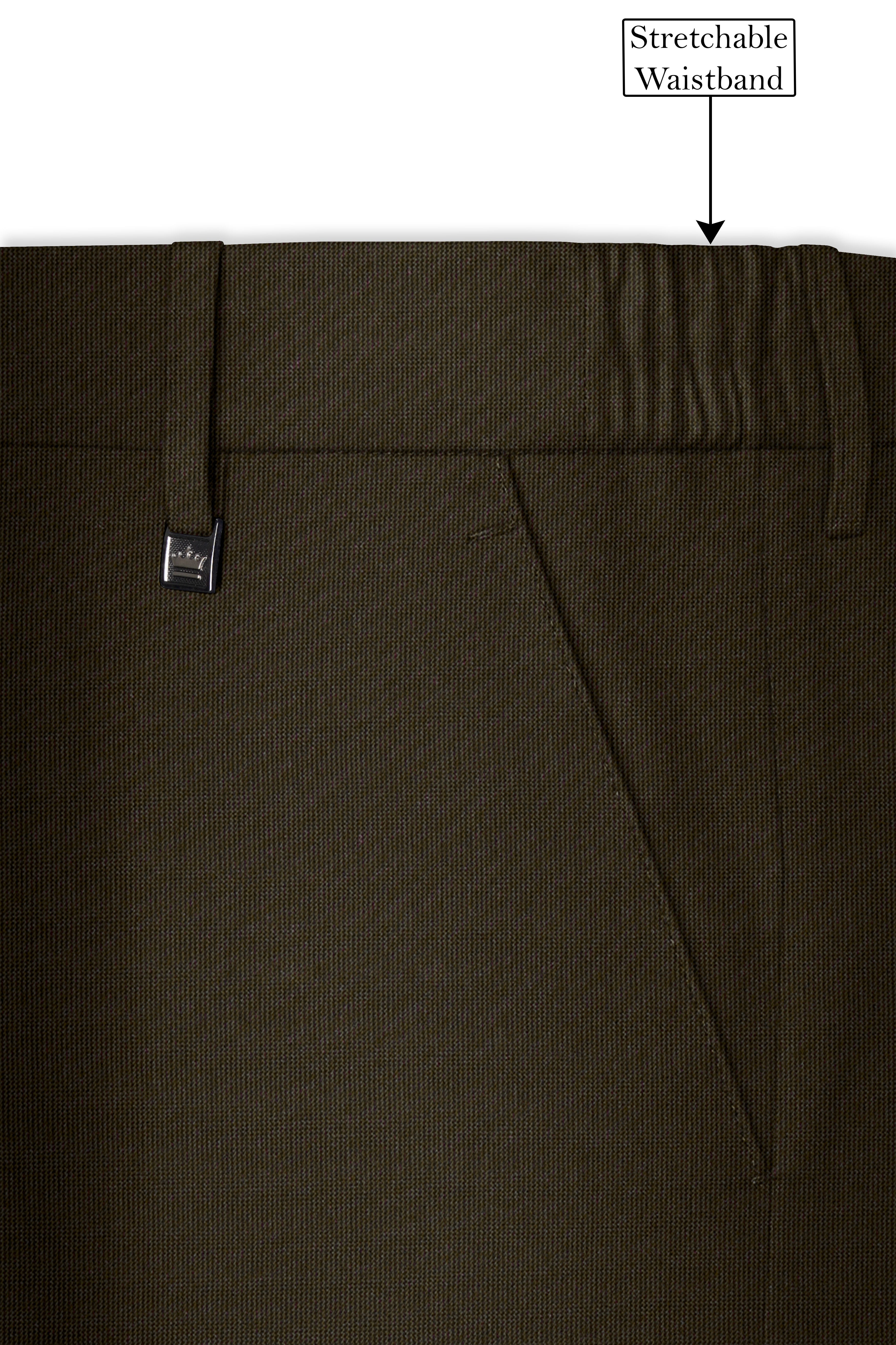 Terravo-Eternity Brown Textured Wool Rich Single Breasted Suit