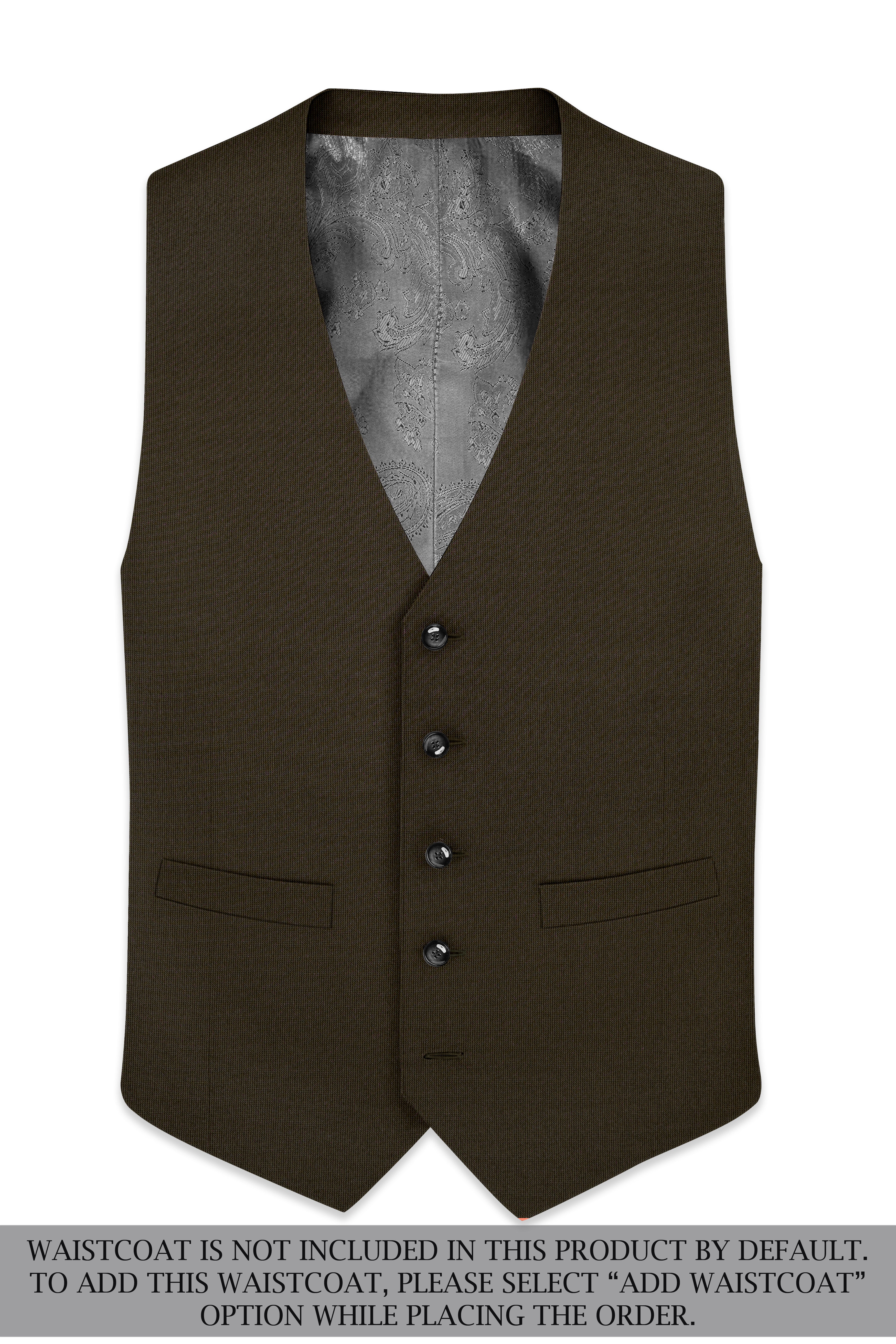 Terravo-Eternity Brown Textured Wool Rich Single Breasted Suit