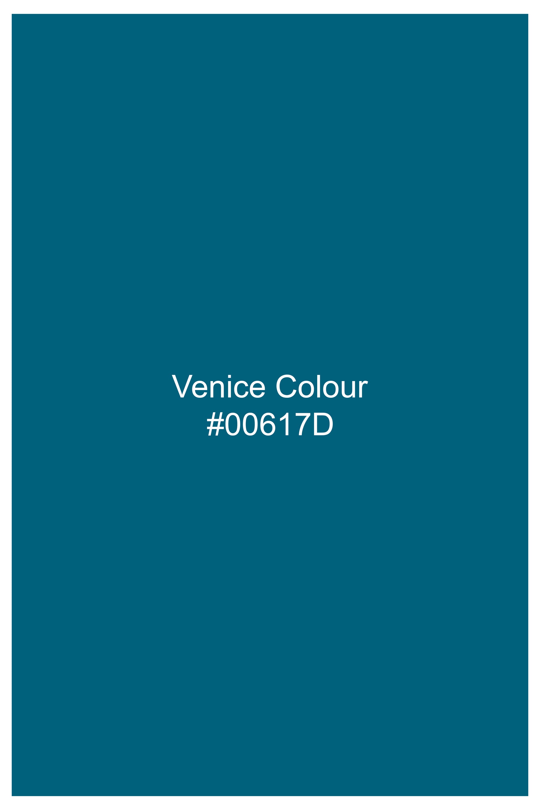 Aureven-Venice Blue Embroidered Viscose Tikki Work Designer Tuxedo Suit