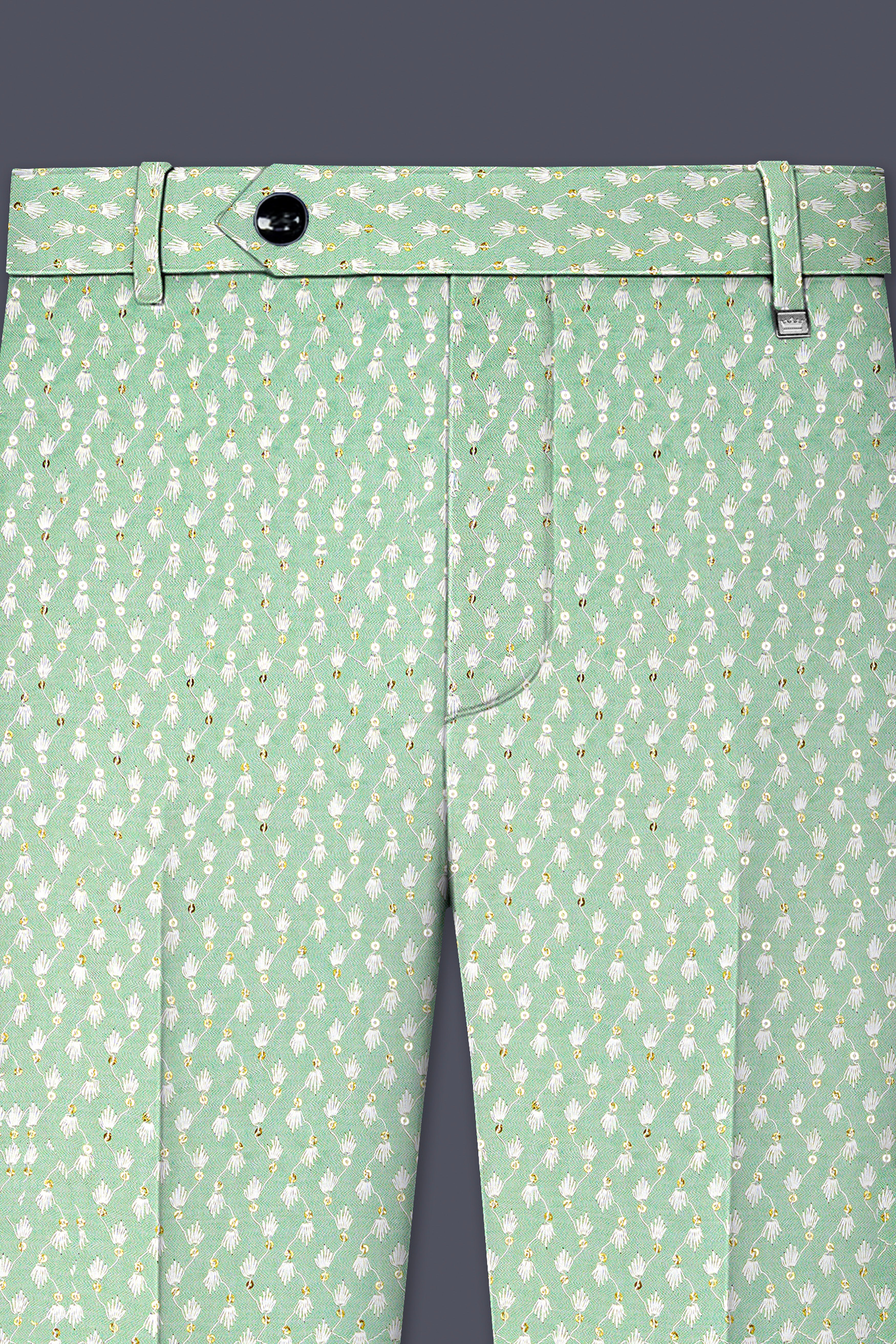 Veressa-Tasman Green Embroidered Viscose Designer Tuxedo Suit