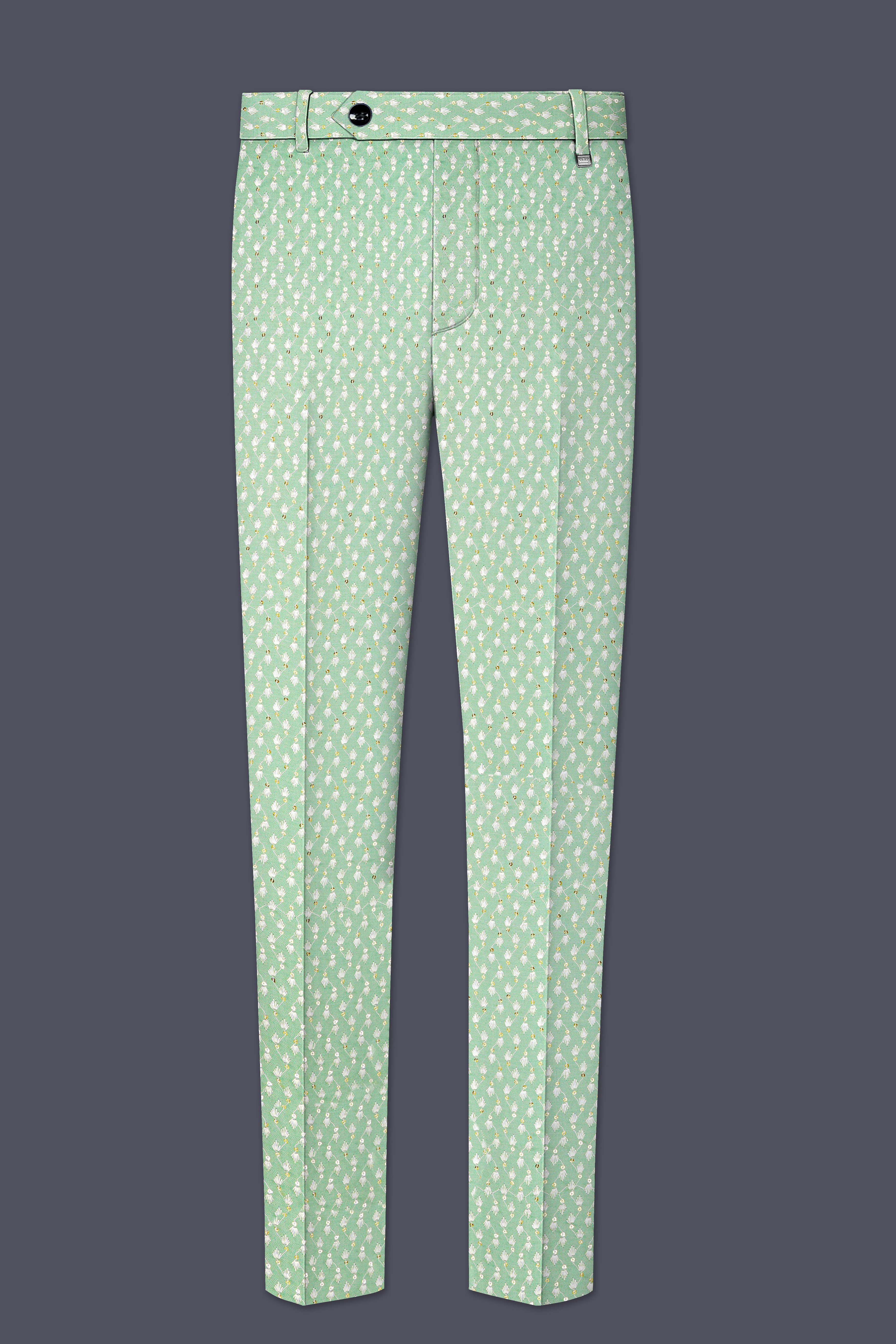 Veressa-Tasman Green Embroidered Viscose Designer Tuxedo Suit