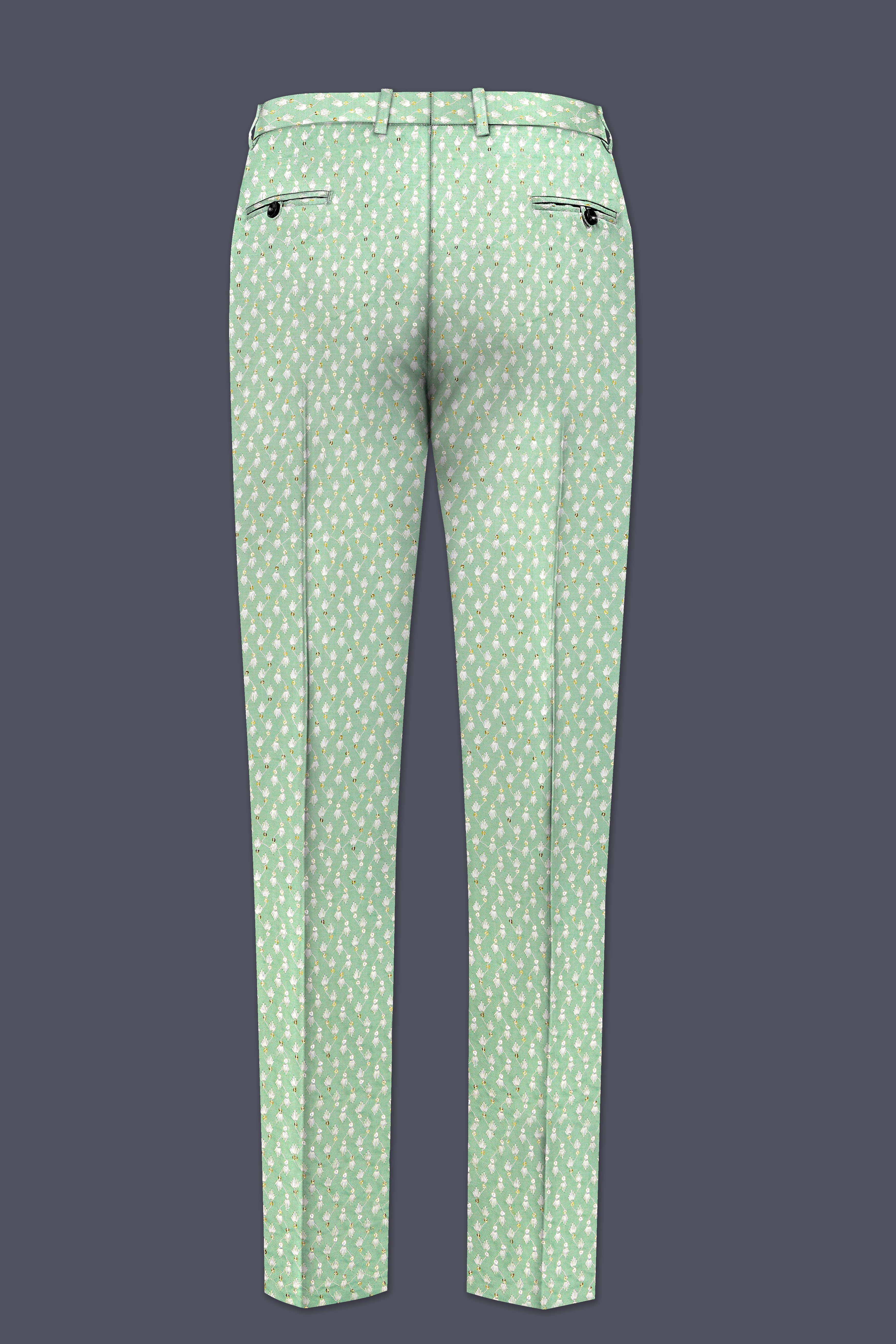 Veressa-Tasman Green Embroidered Viscose Designer Tuxedo Suit