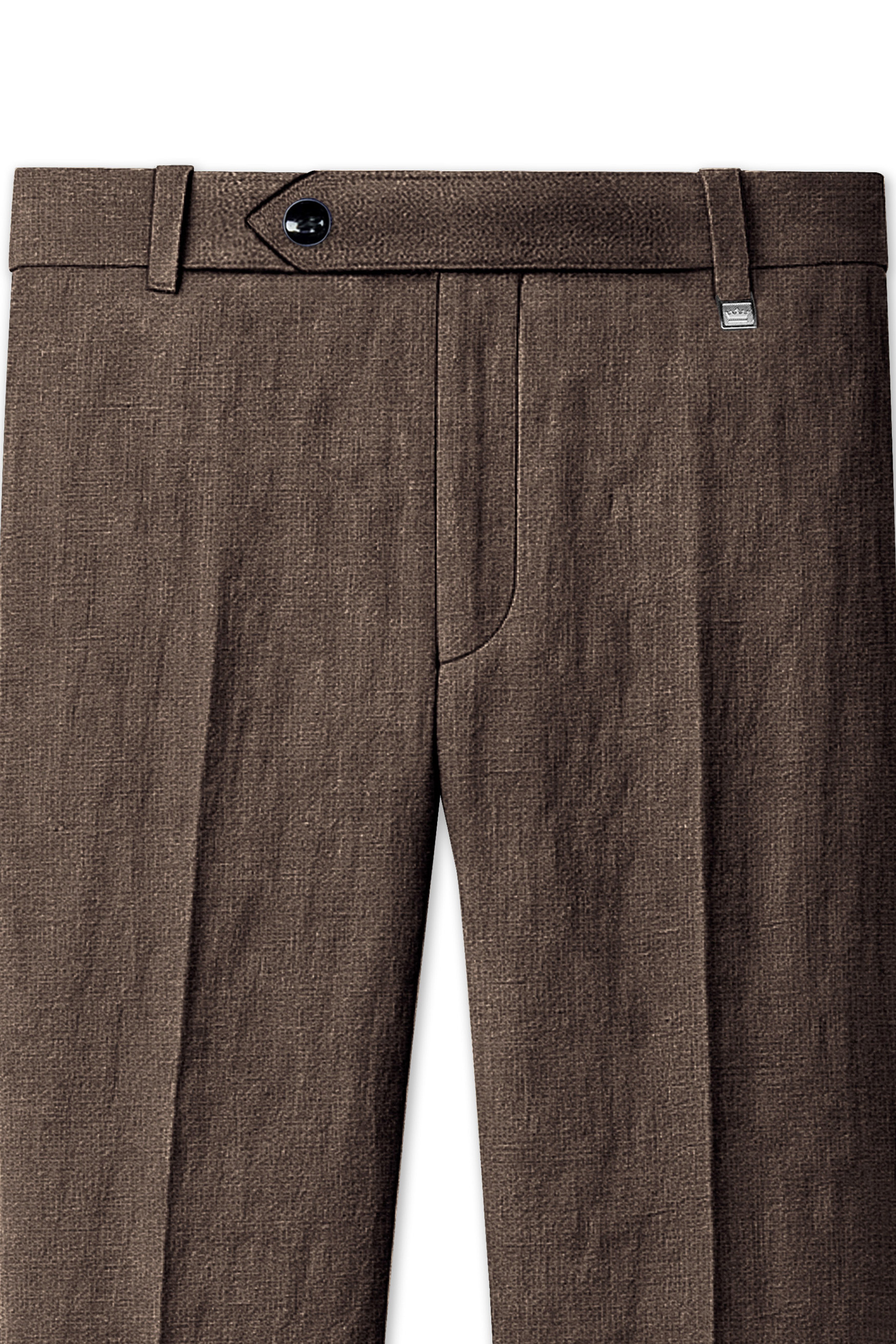 Velbrun-Kabul Brown Luxurious Linen Single Breasted Sports Suit