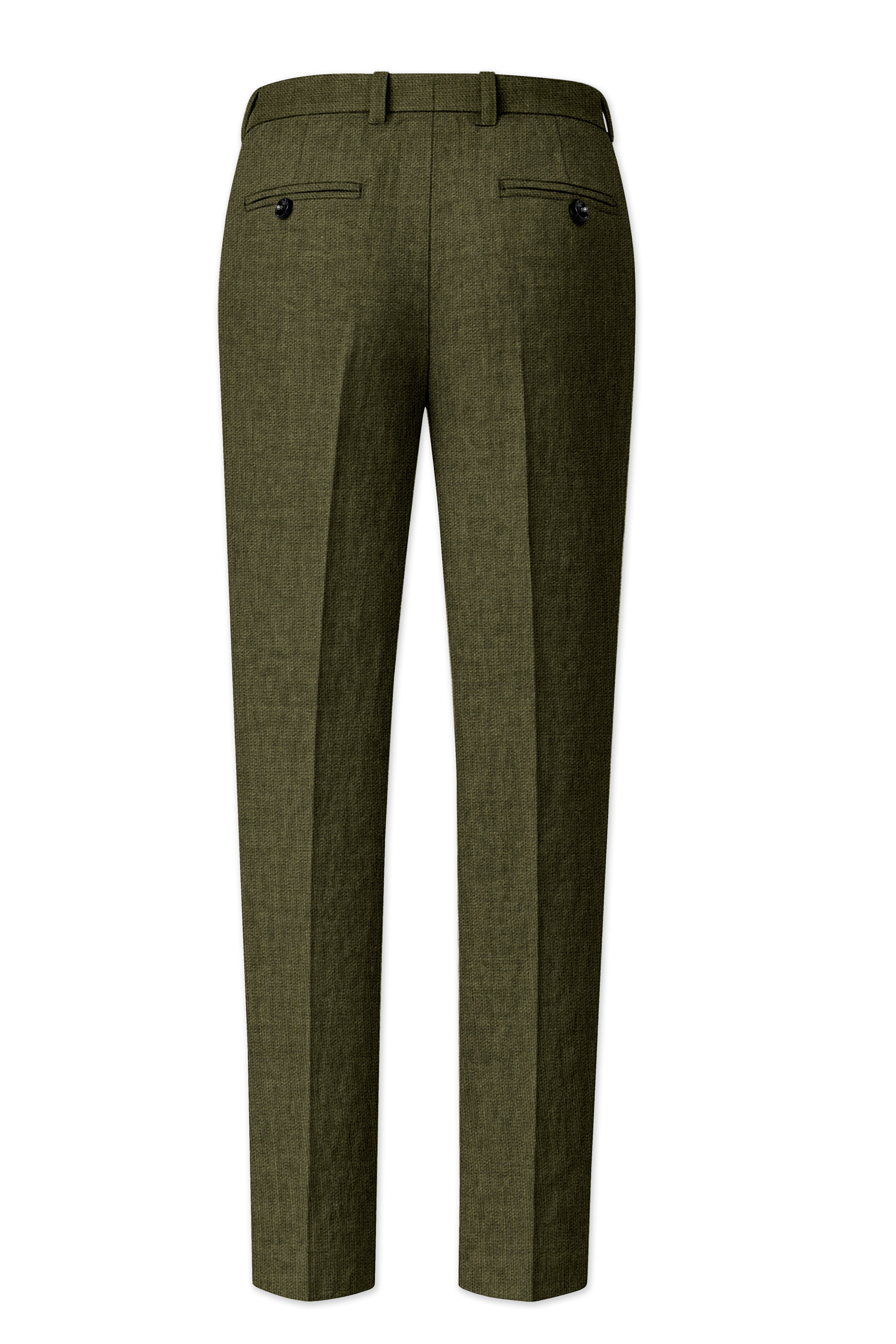 Virenza-Birch Green Luxurious Linen Single Breasted Sports Suit