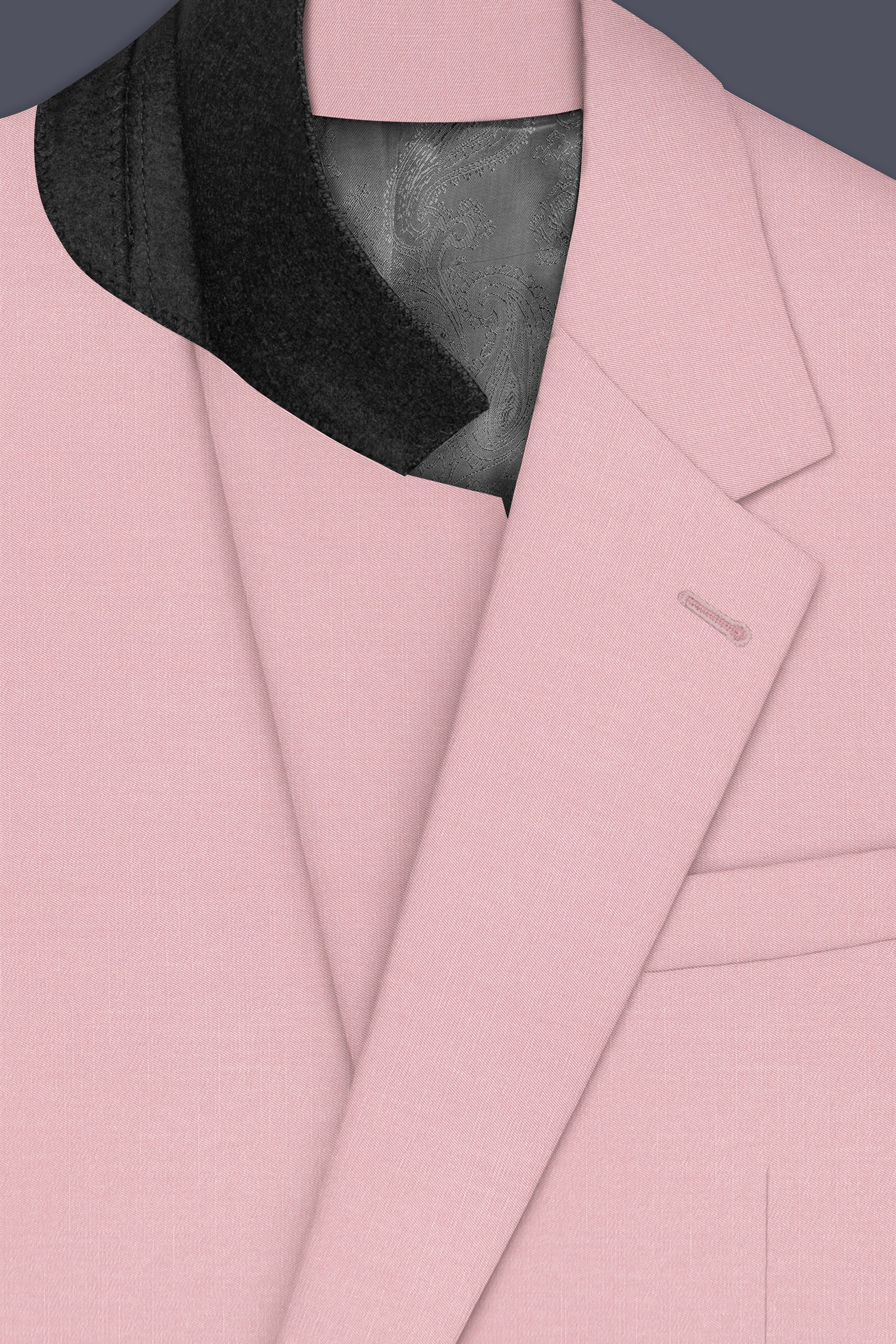 Aurerosa-Rose Pink Wool Rich Single Breasted Suit