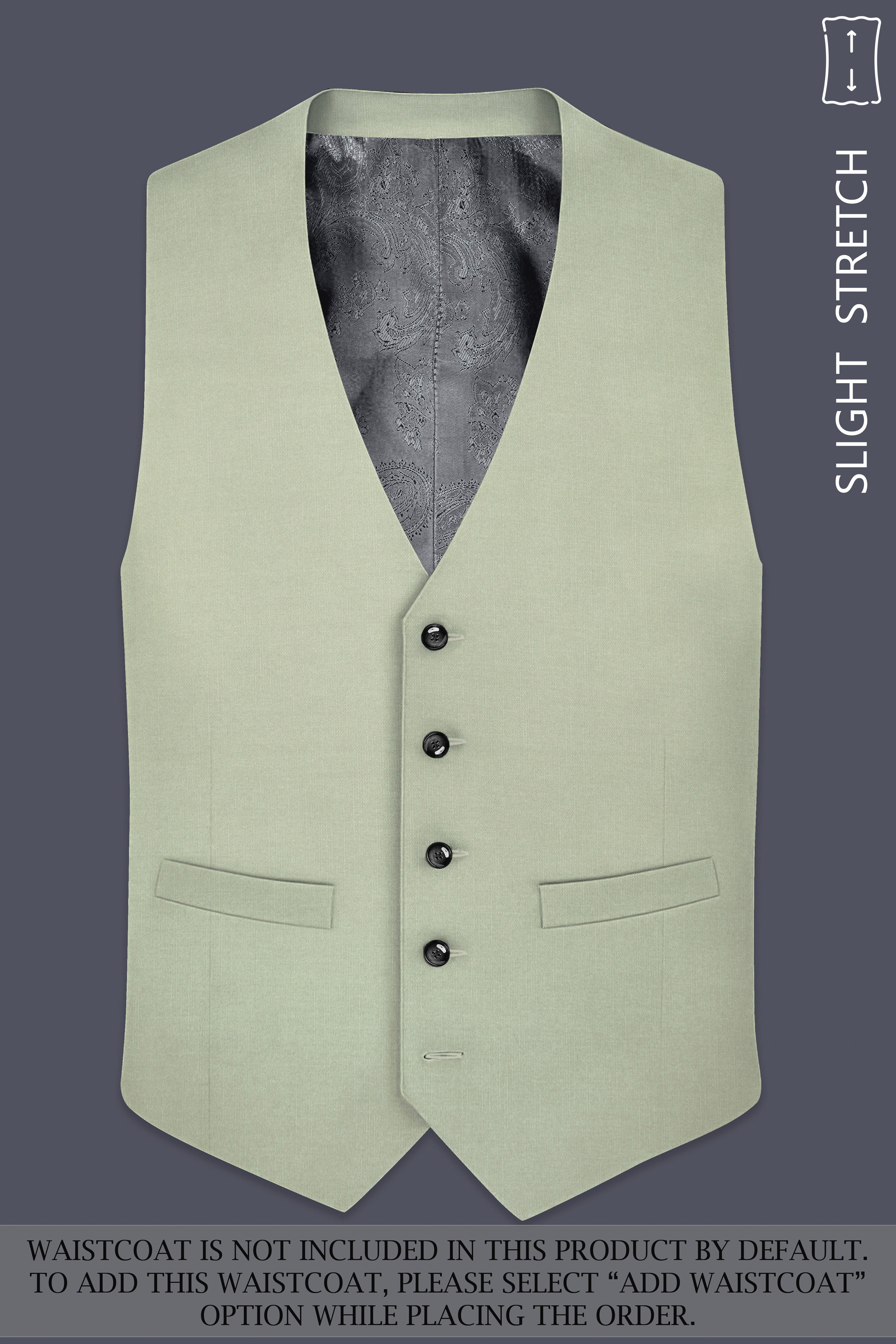 Virenza-Spring Green Wool Rich Single Breasted Slight Stretch Suit