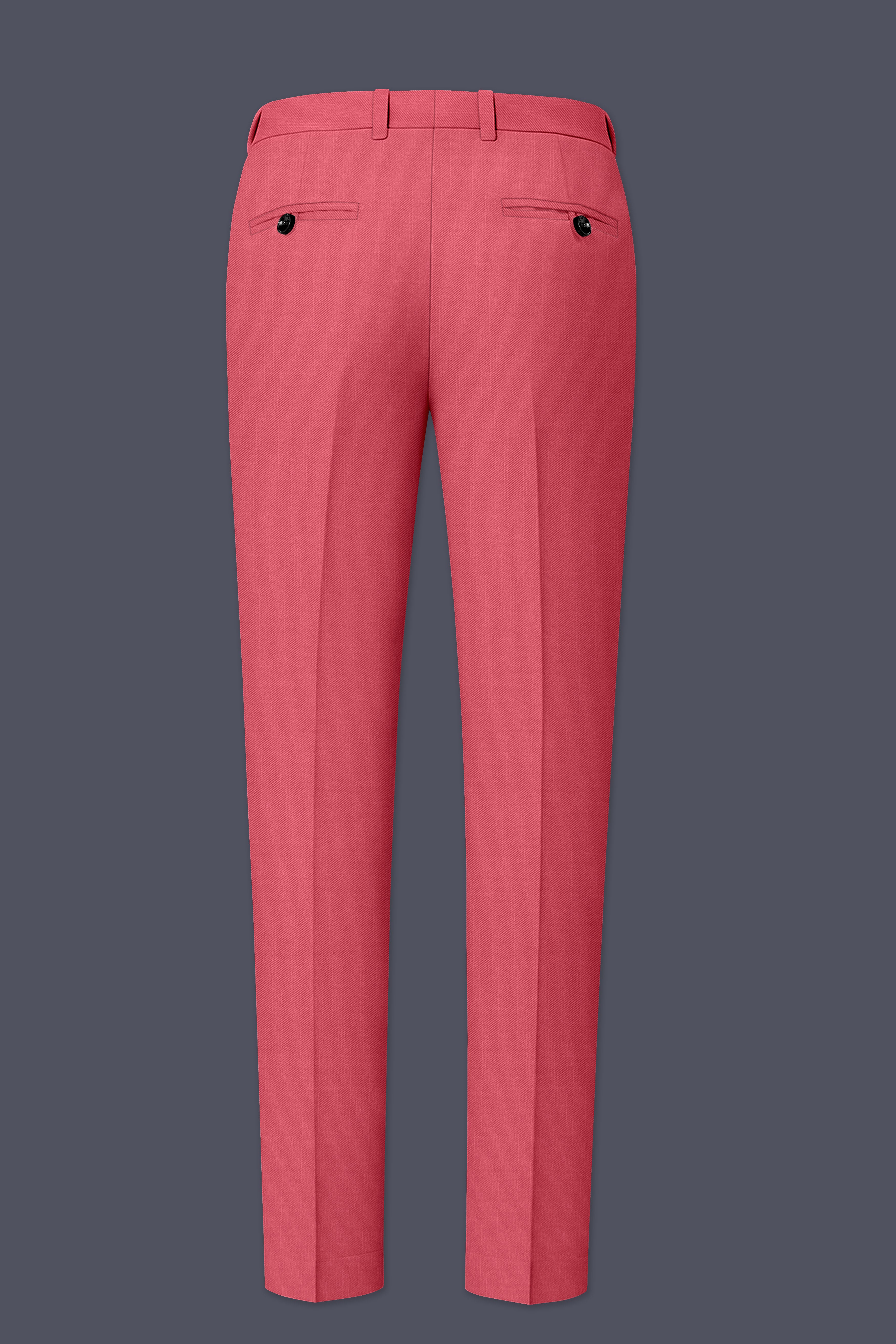 Aurerosa-Roman Pink Wool Rich Bandhgala Slight Stretch Suit
