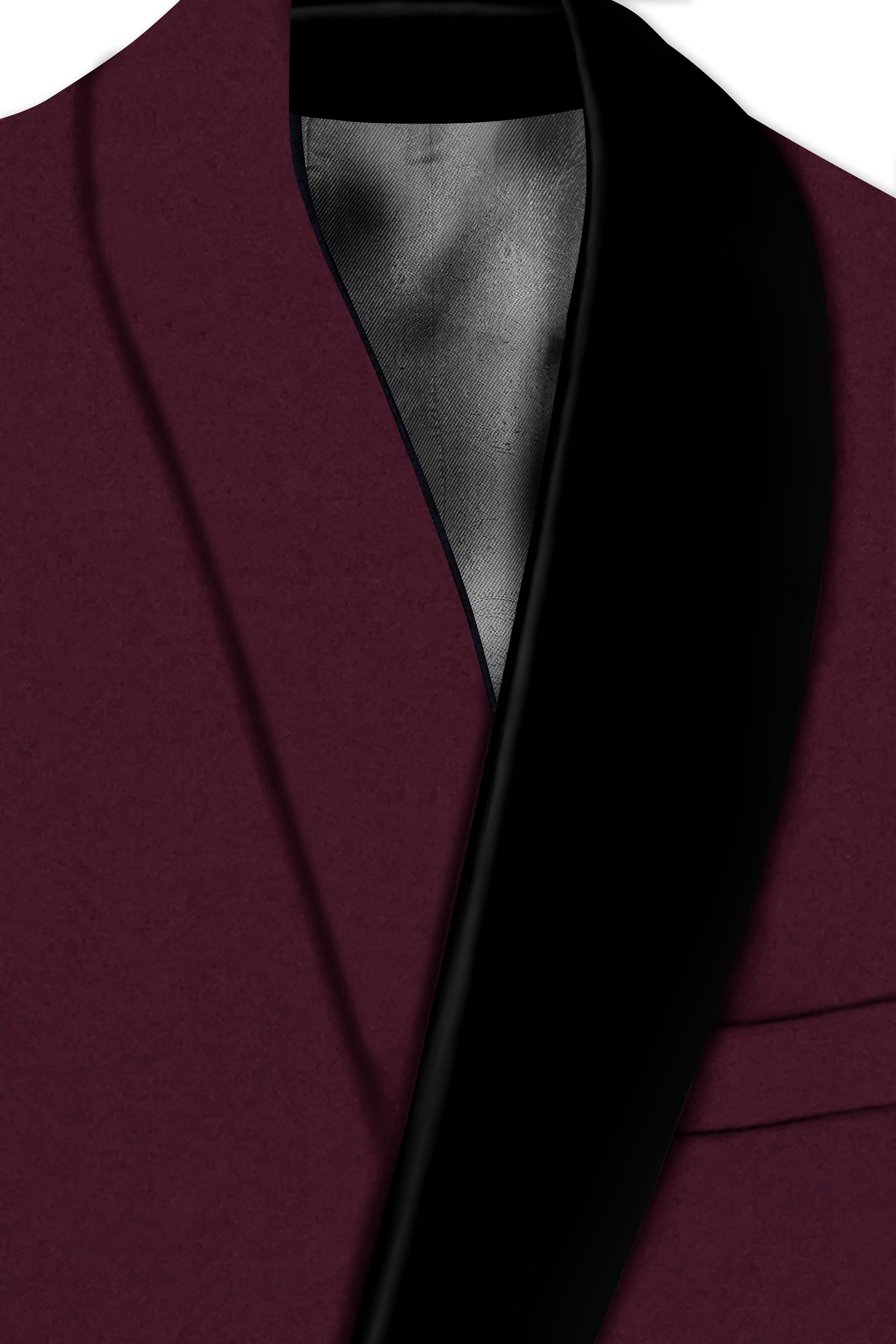 Flexmaro-Korean Crater Maroon 4-Way Stretch Wrinkle-Free Wool Rich Tuxedo Suit