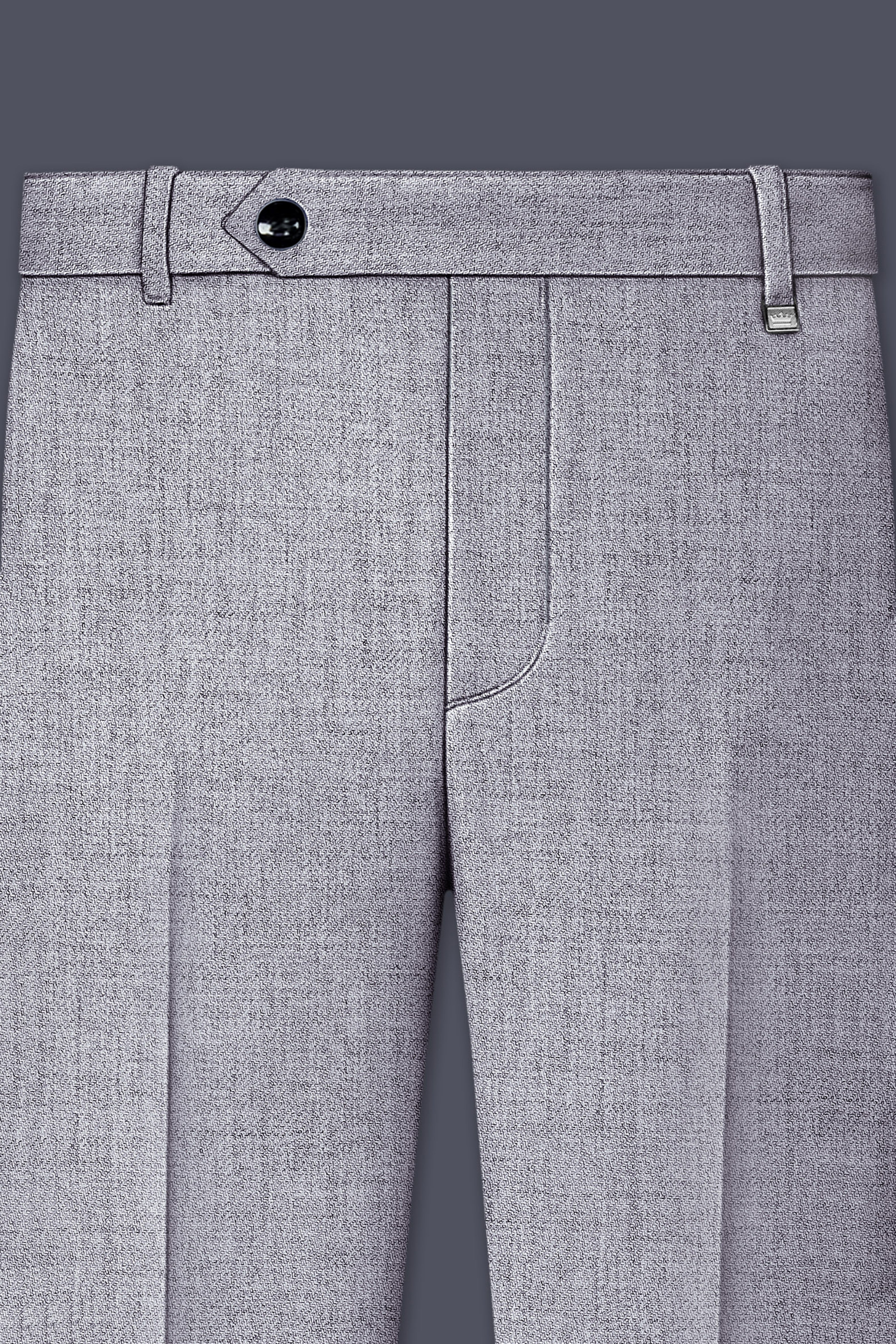 Alpine-Mountain Mist Gray Textured Tweed Single Breasted Sports Suit