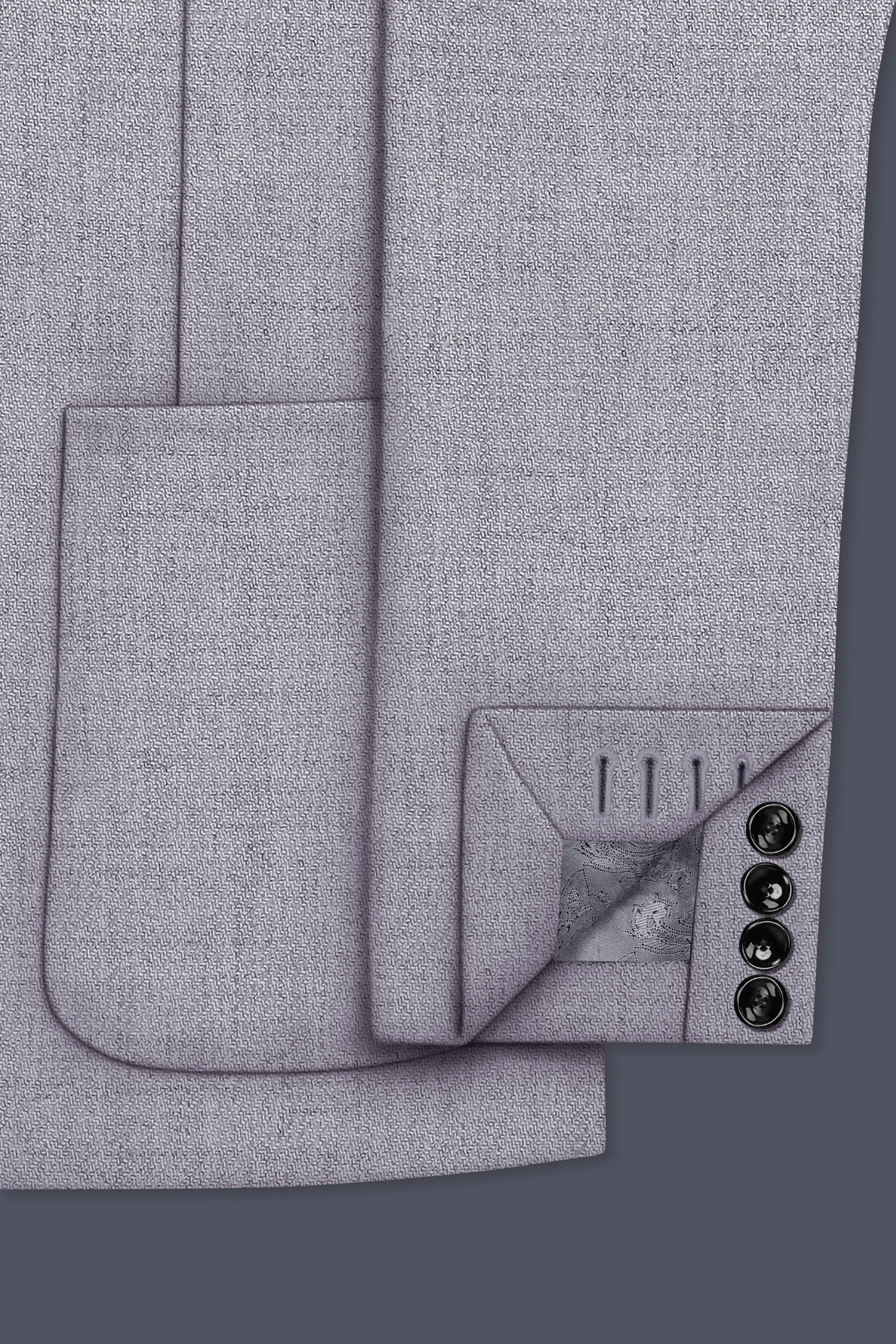 Alpine-Mountain Mist Gray Textured Tweed Single Breasted Sports Suit