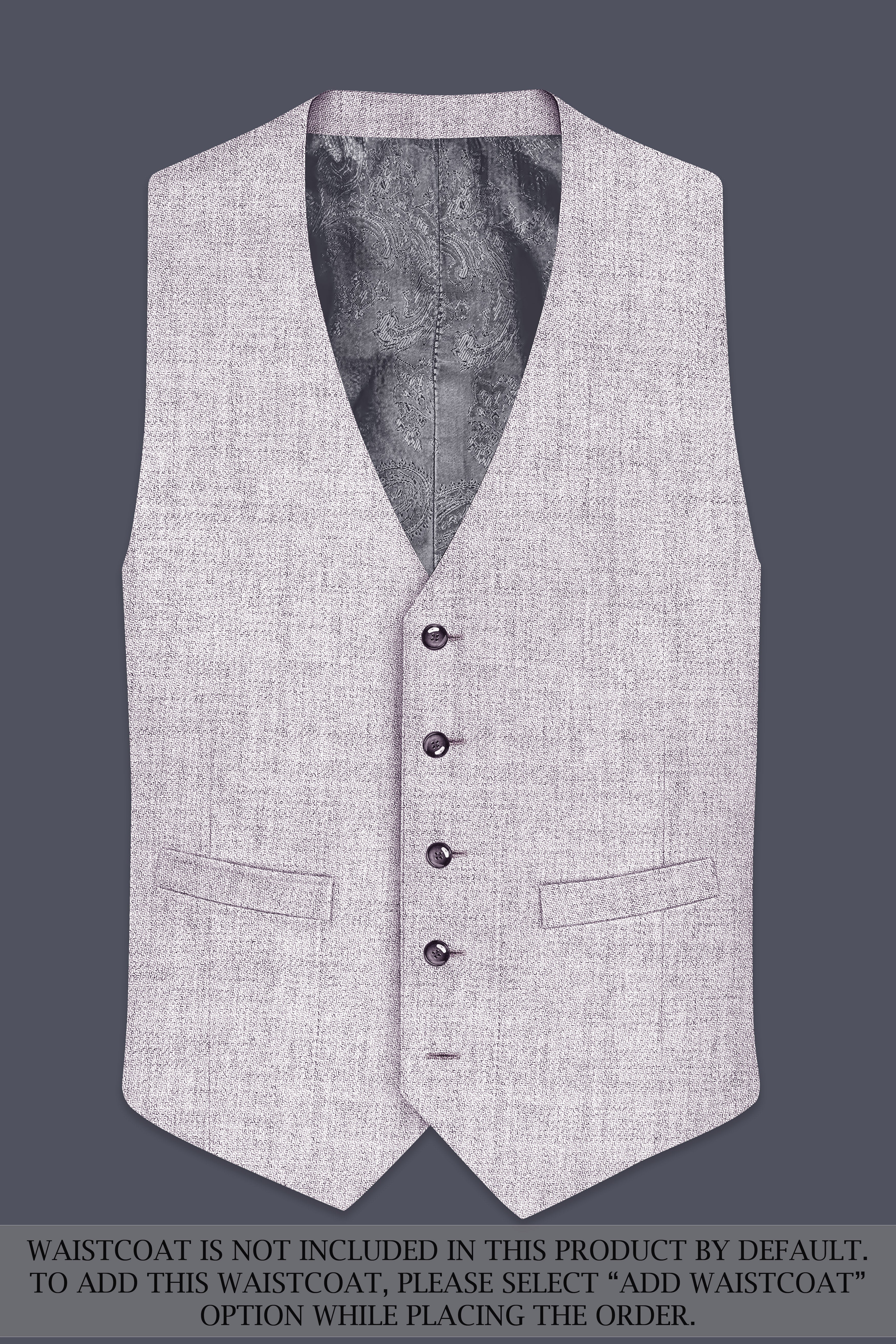 Glacier-Lilac Gray Textured Tweed Single Breasted Sports Suit
