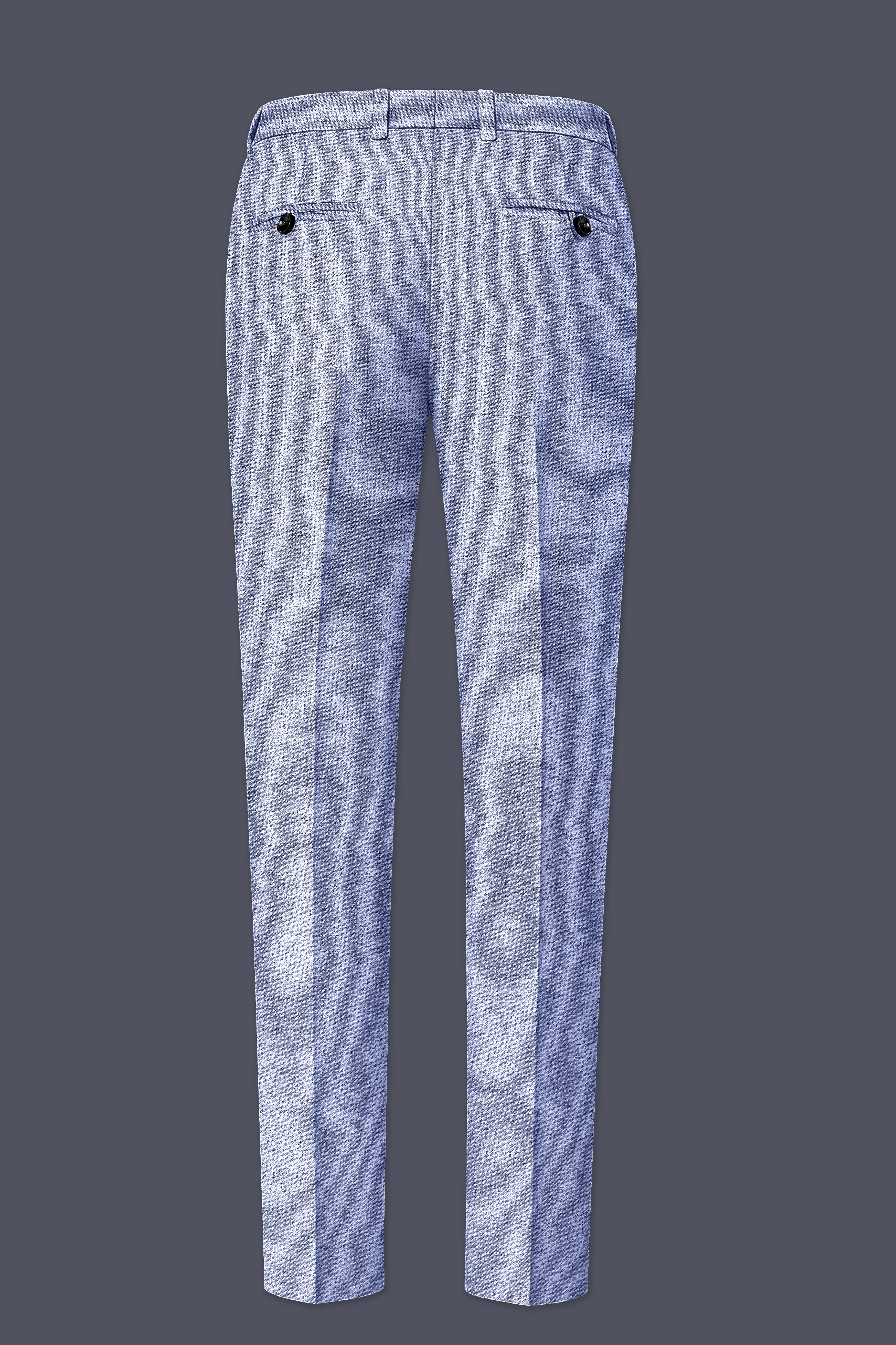 Nordic-Logan Blue Textured Tweed Single Breasted Sports Suit