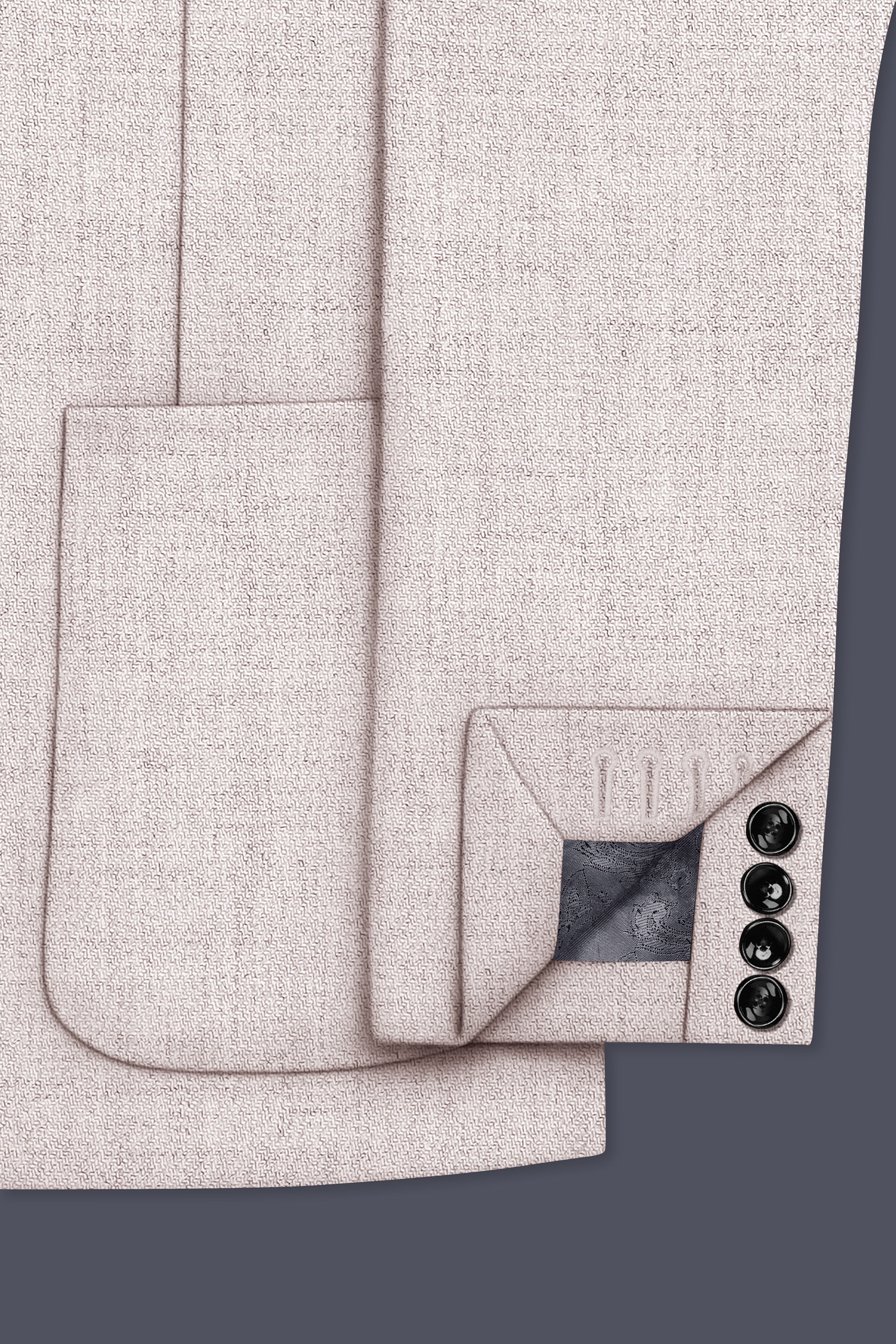 Ivorytail-Timberwolf Cream Textured Tweed Single Breasted Sports Suit