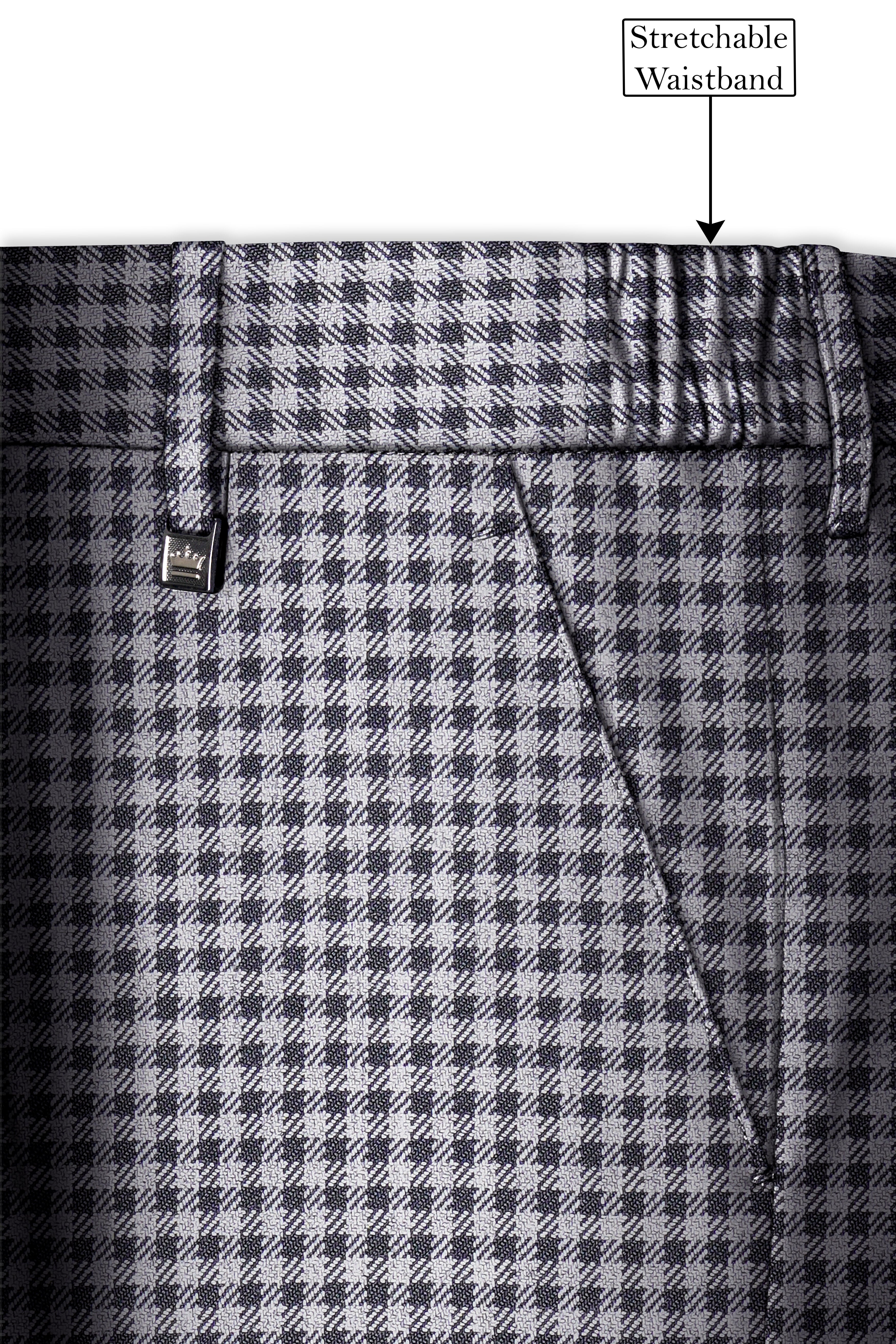 Graphite-Metallic Gray And Tuatara Gingham Plaid Tweed Single Breasted Sports Suit