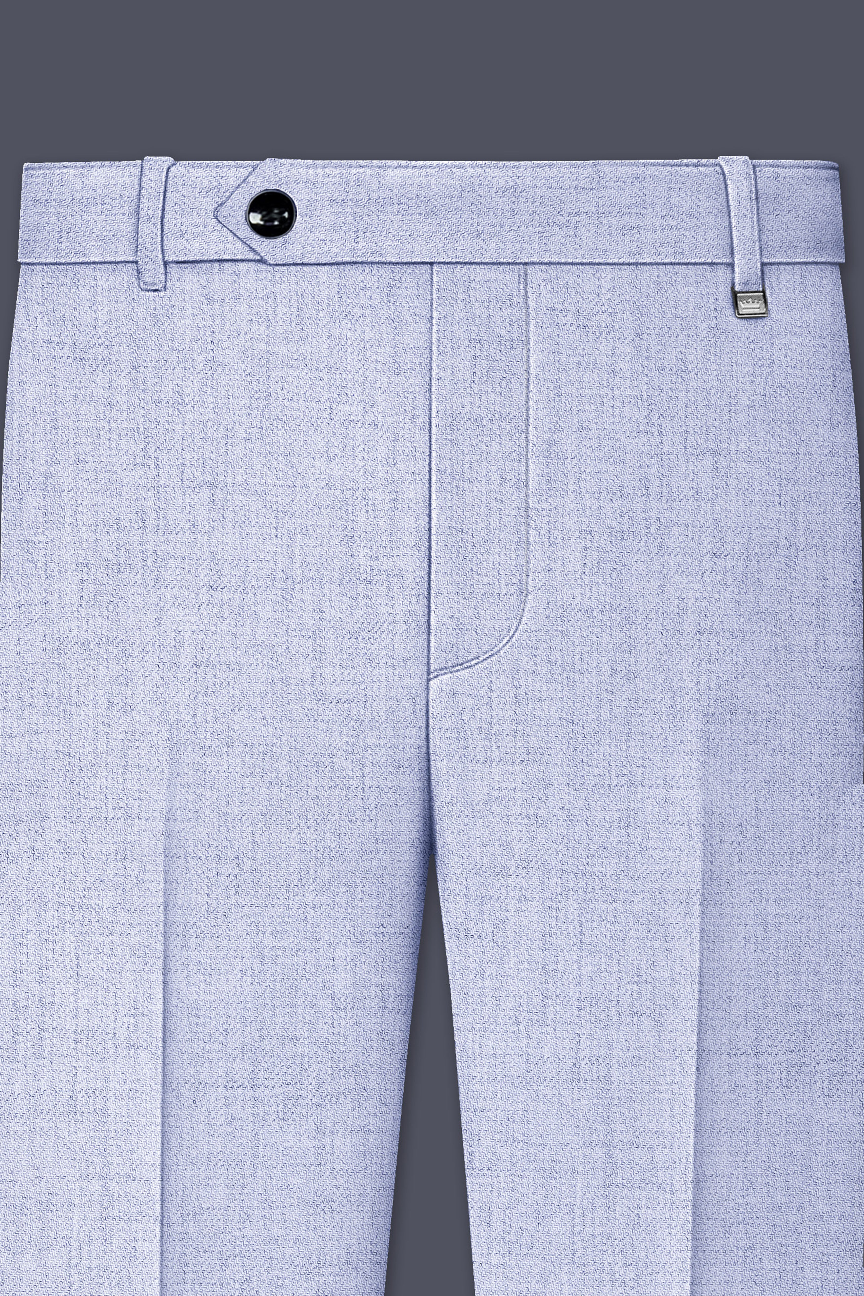 Celestia-Frosted Lilac Blue Textured Tweed Single Breasted Sports Suit