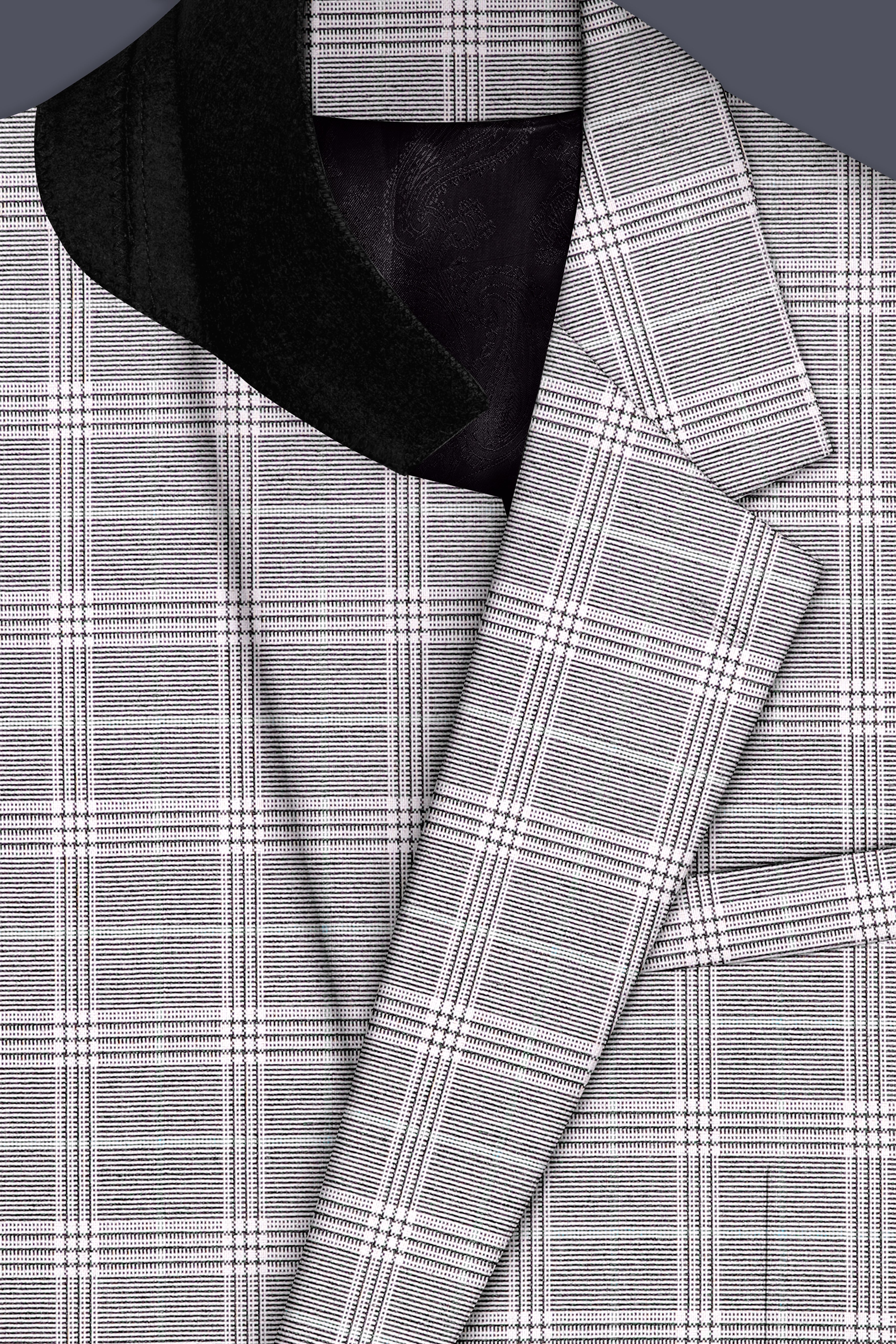 Cinerro-Venus Gray Plaid Wool Rich Single Breasted Suit